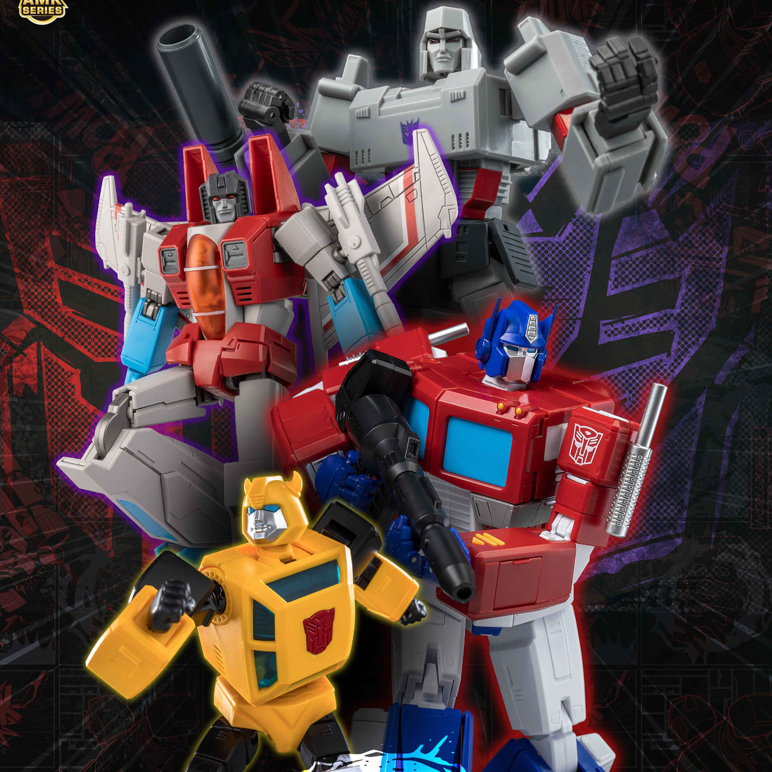 Transformers: Generation 1 β 4-Pack - AMK Series (Optimus Prime, Megatron, Bumblebee, Starscream)
