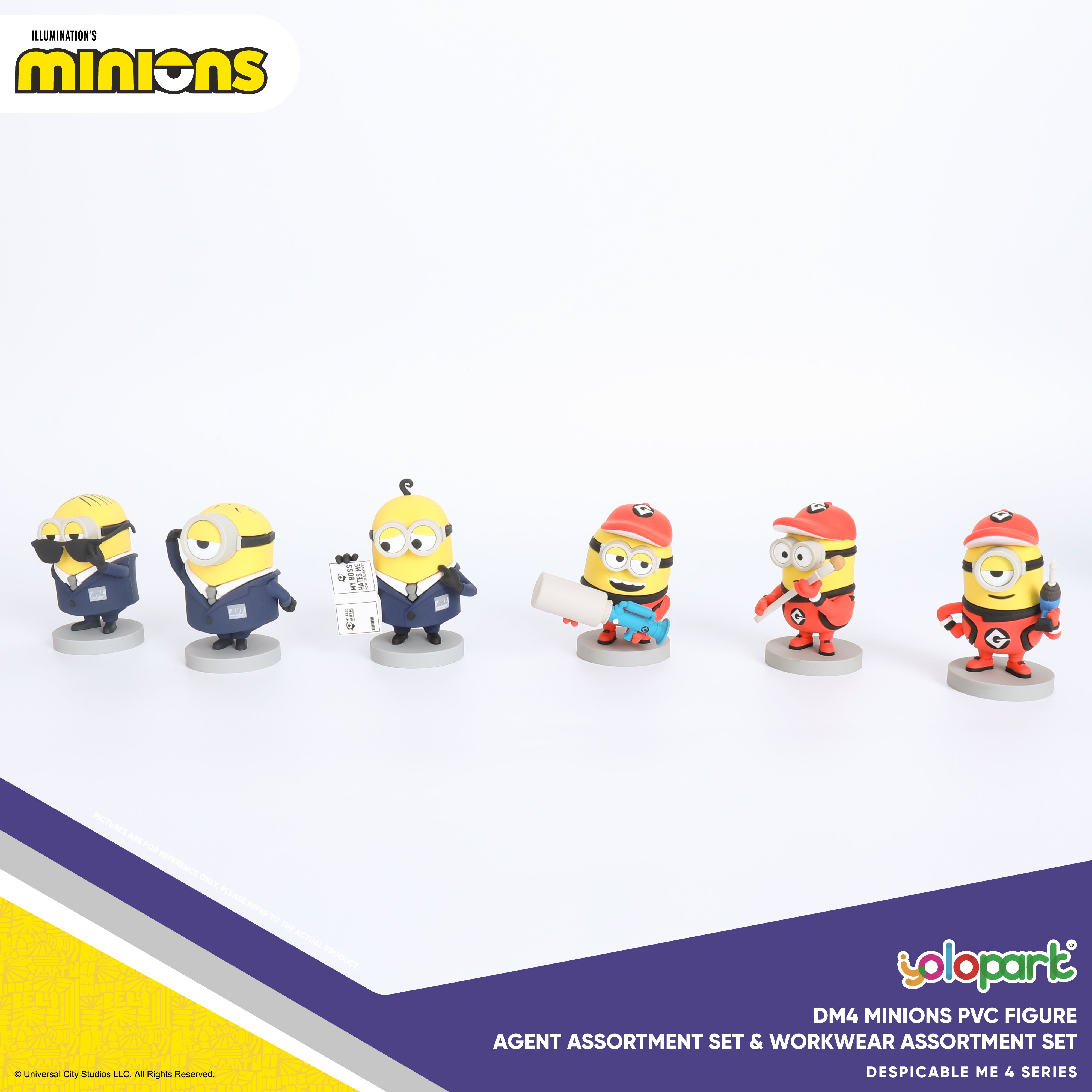 Despicable Me 4 Minions Toys - Secret Agents / Pit Crew Series
