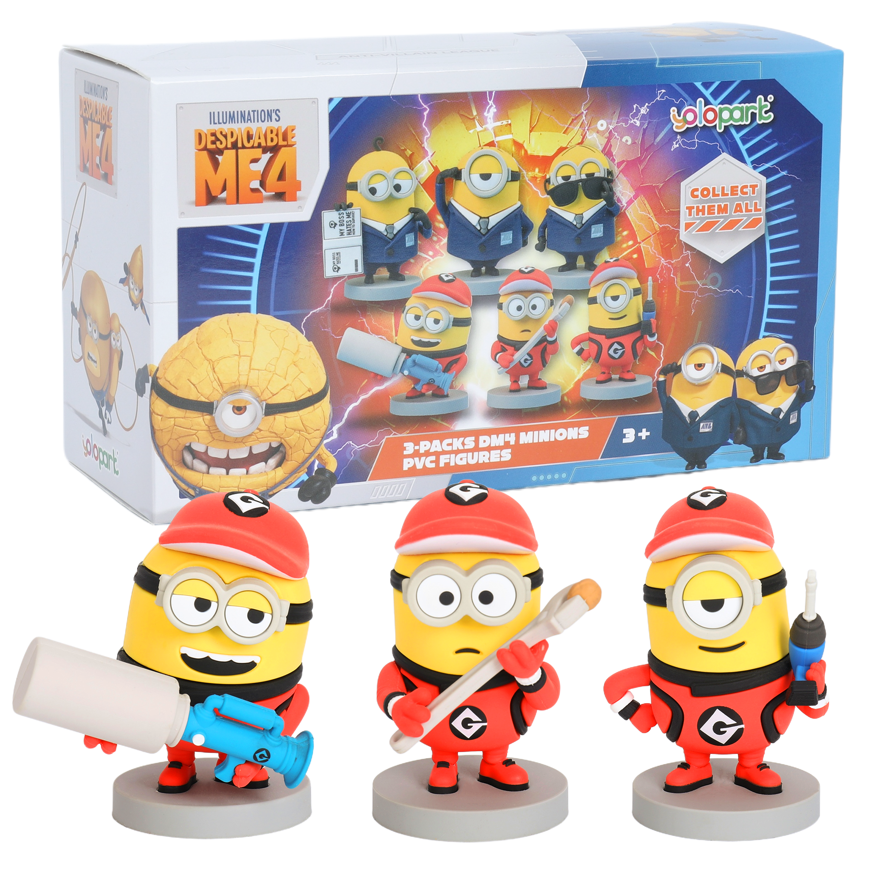Despicable Me 4 Minions Toys - Secret Agents / Pit Crew Series