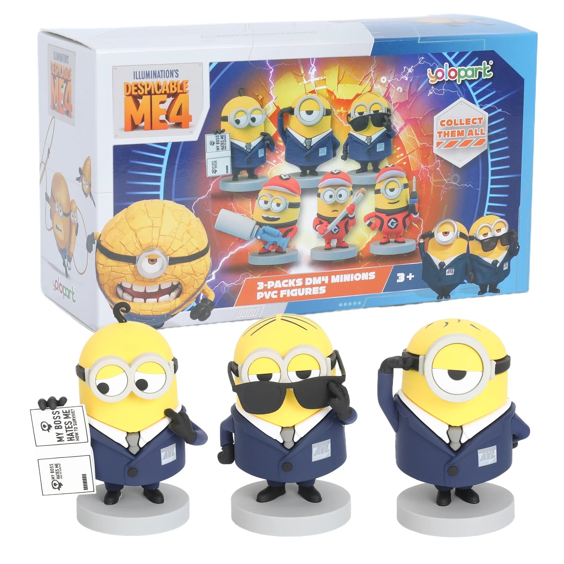 Despicable Me 4 Minions Toys - Secret Agents / Pit Crew Series