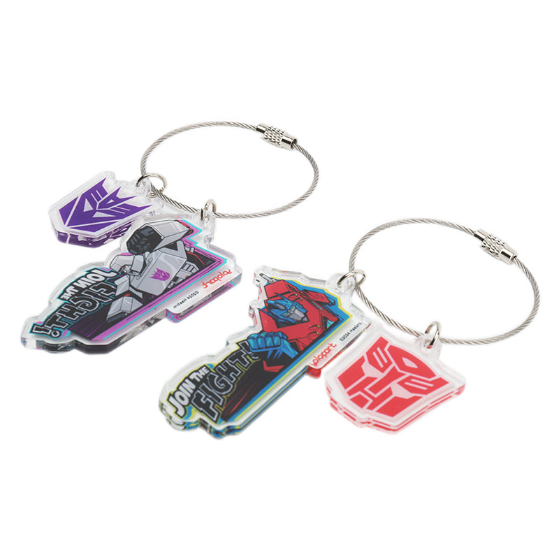 Transformers G1 Acrylic Keychain - Optimus Prime & Megatron