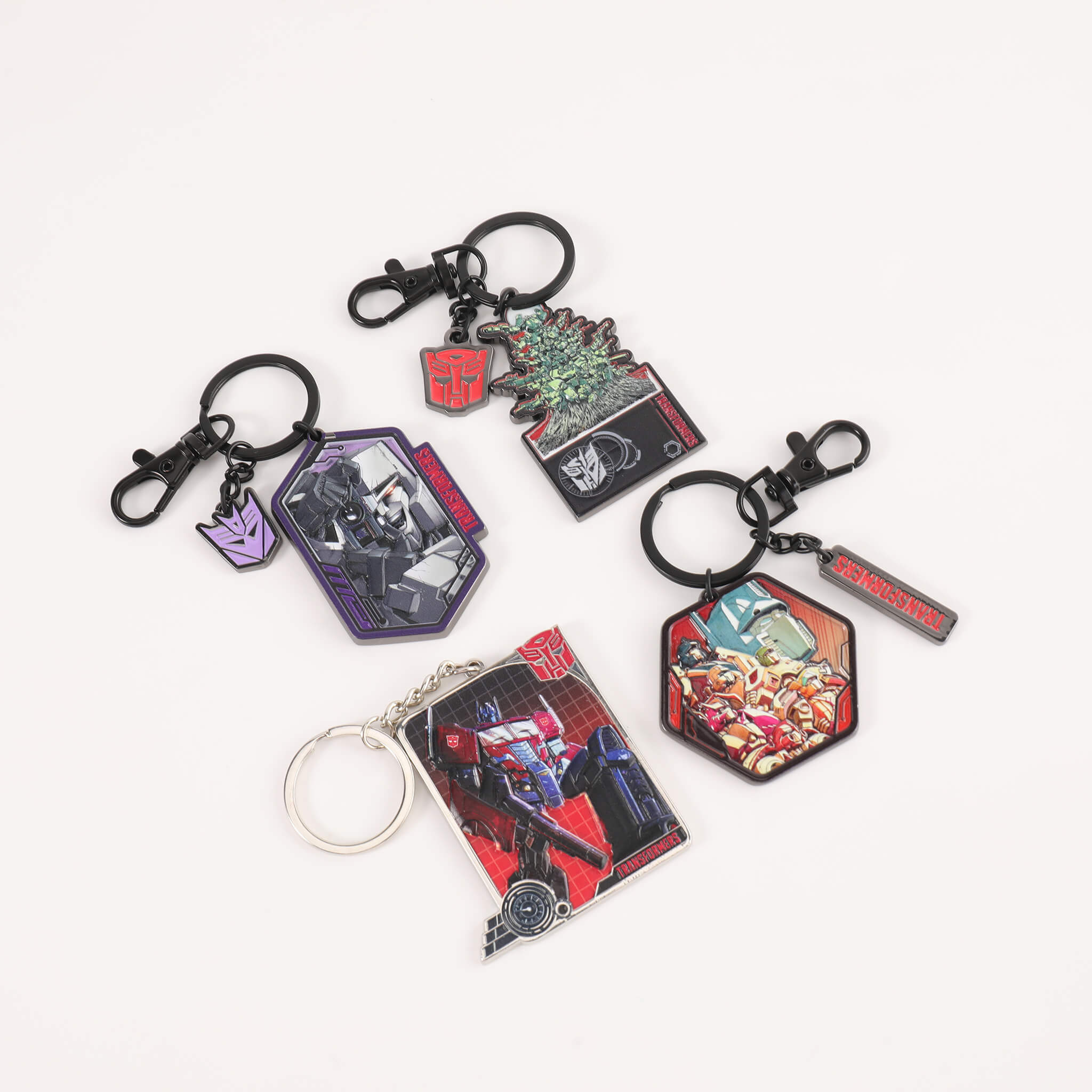 Transformers Metal Keychain - The Wreckers, Optimus Prime & Megatron