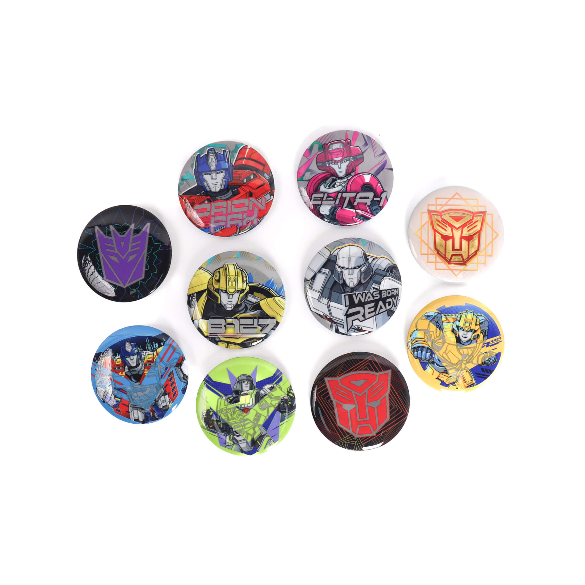 Transformers ONE Reflective Pinback Button Set
