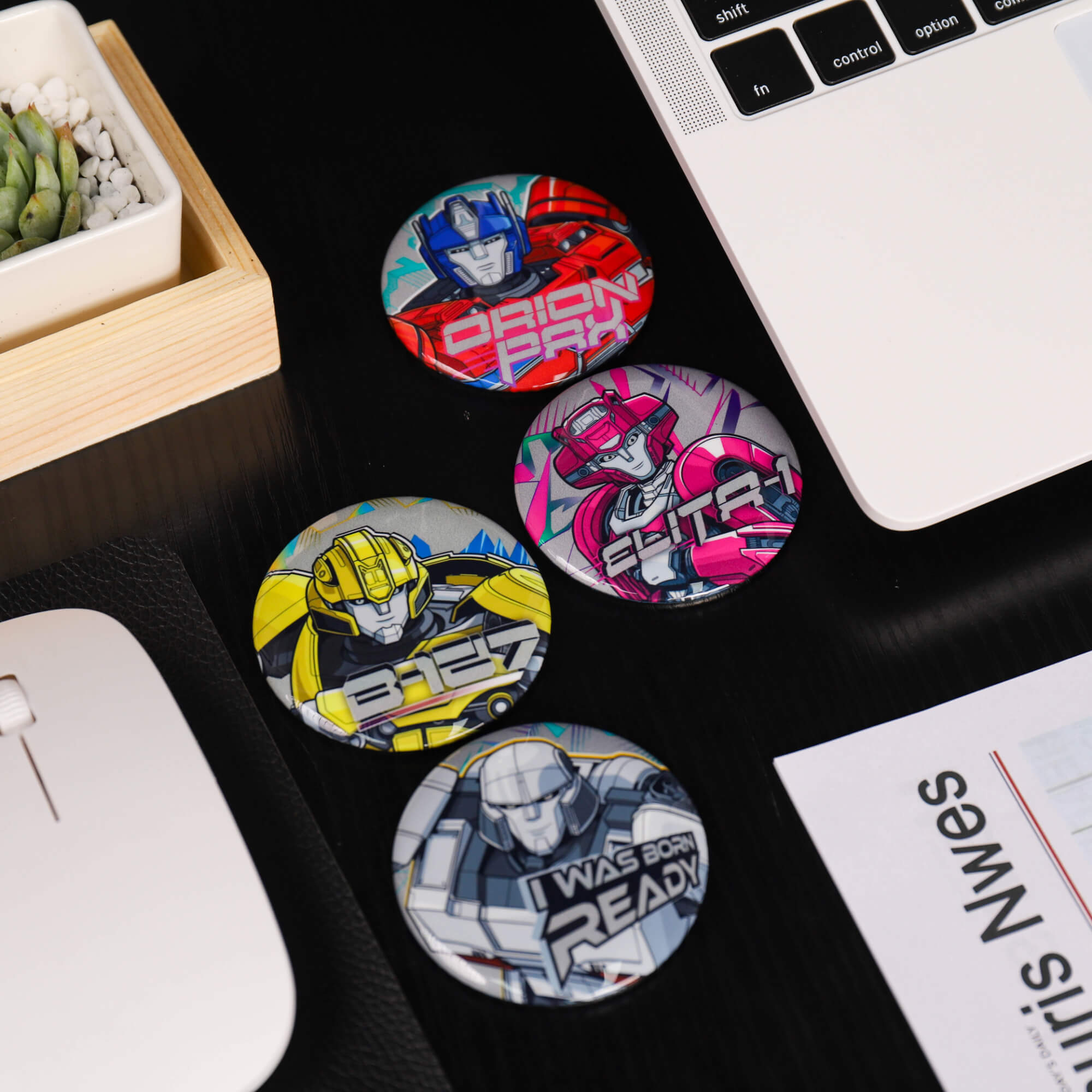 Transformers ONE Reflective Pinback Button Set