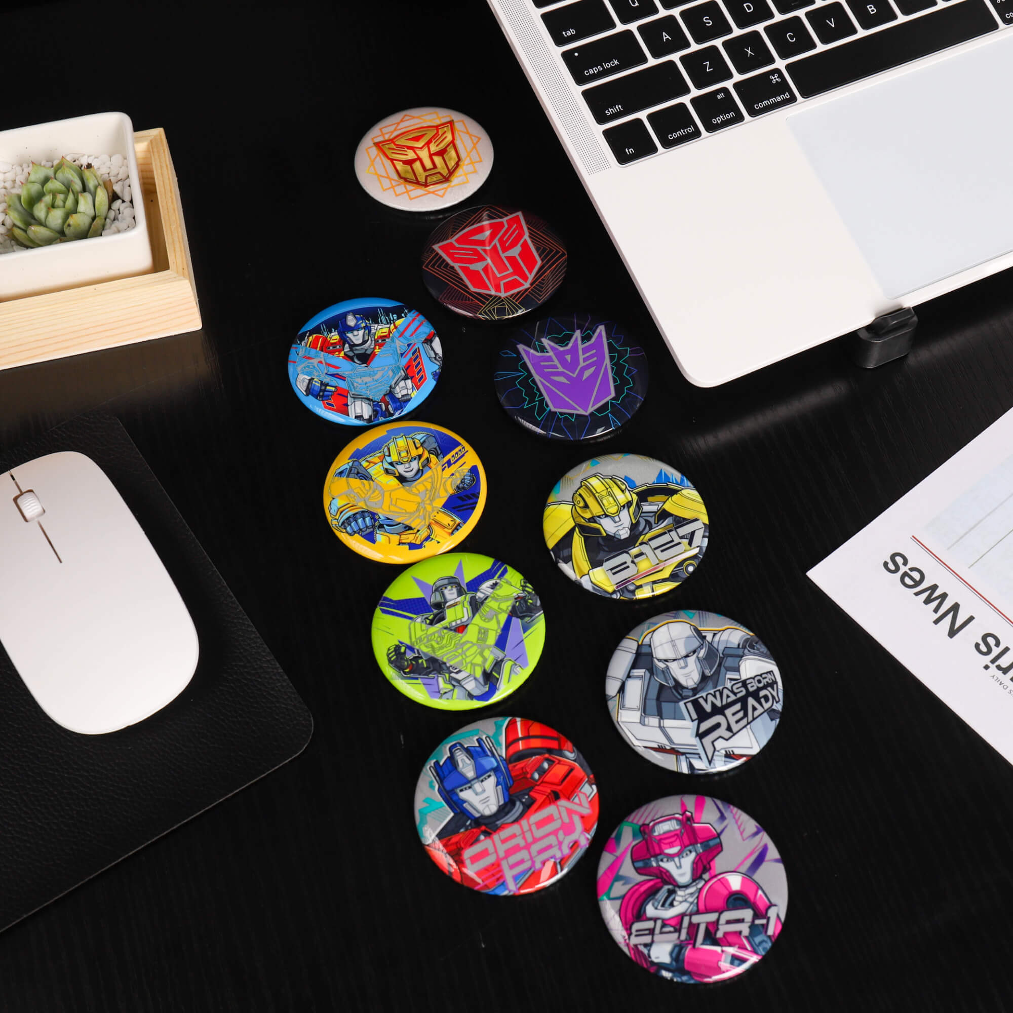 Transformers ONE Reflective Pinback Button Set