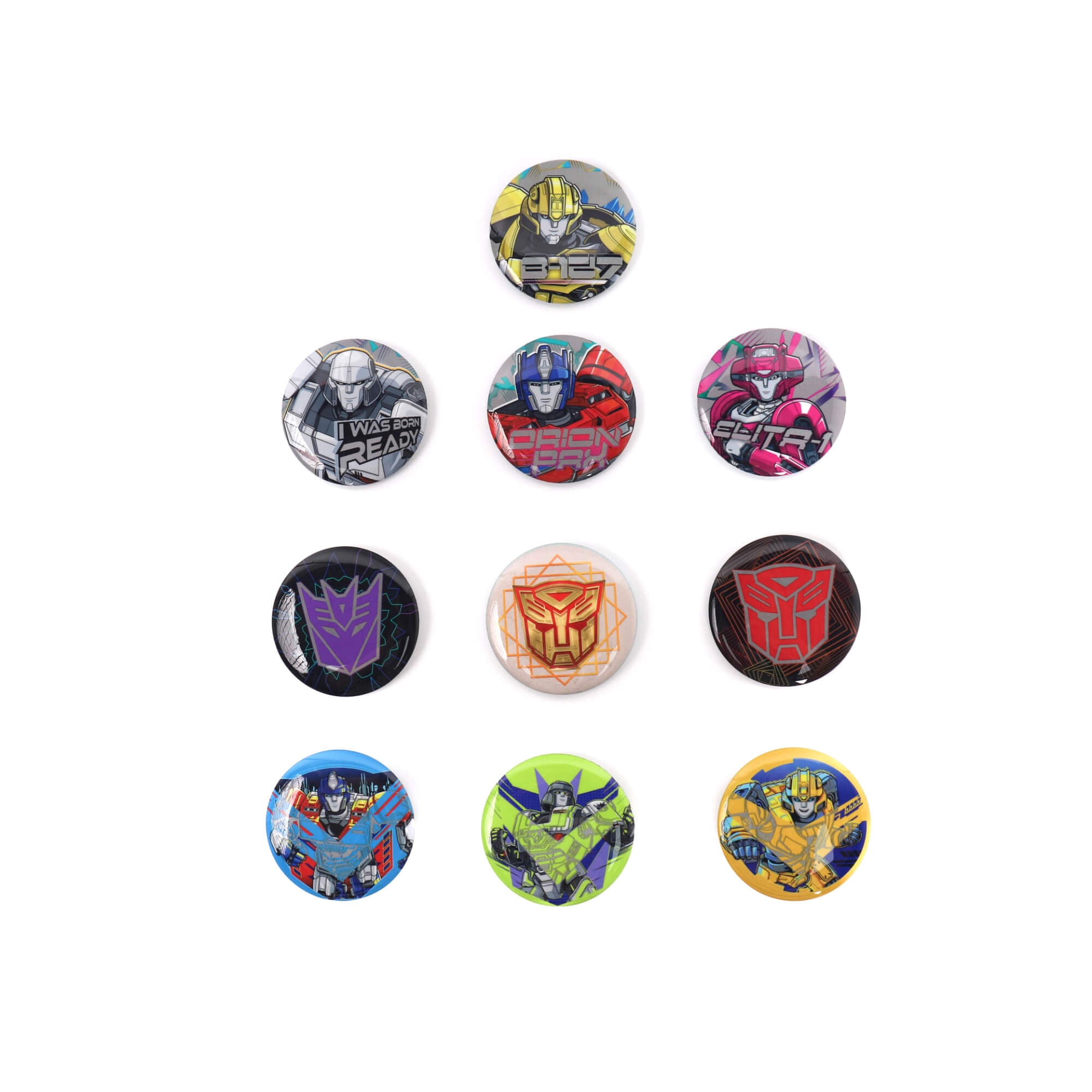 Transformers ONE Reflective Pinback Button Set