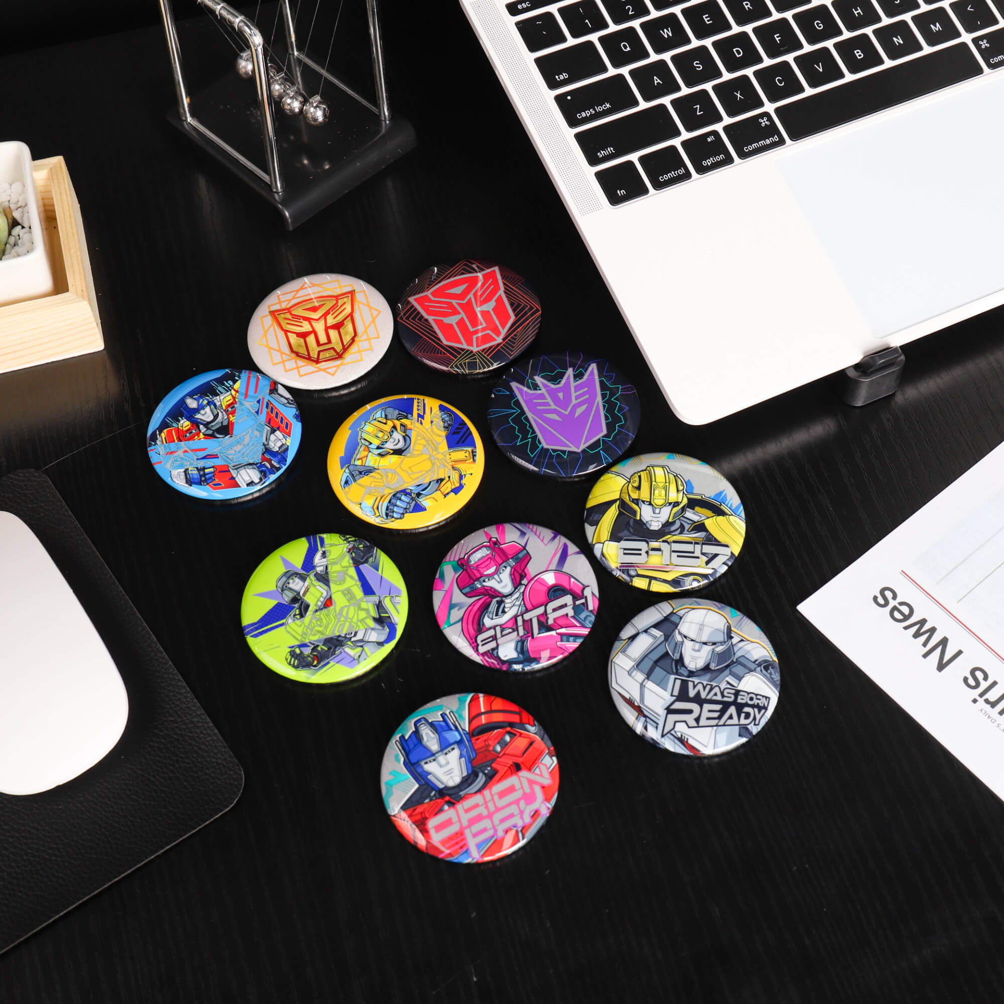 Transformers ONE Reflective Pinback Button Set