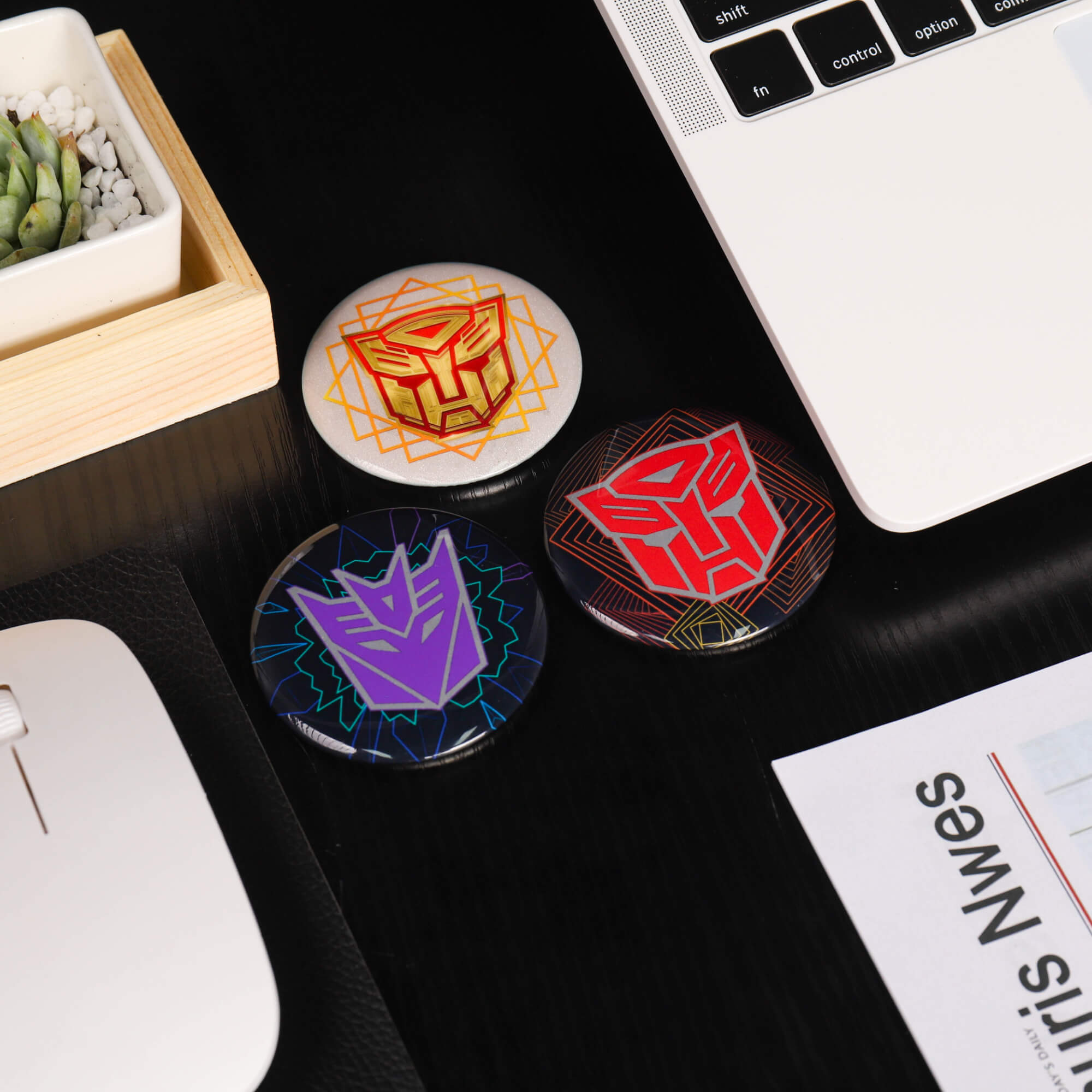 Transformers ONE Reflective Pinback Button Set