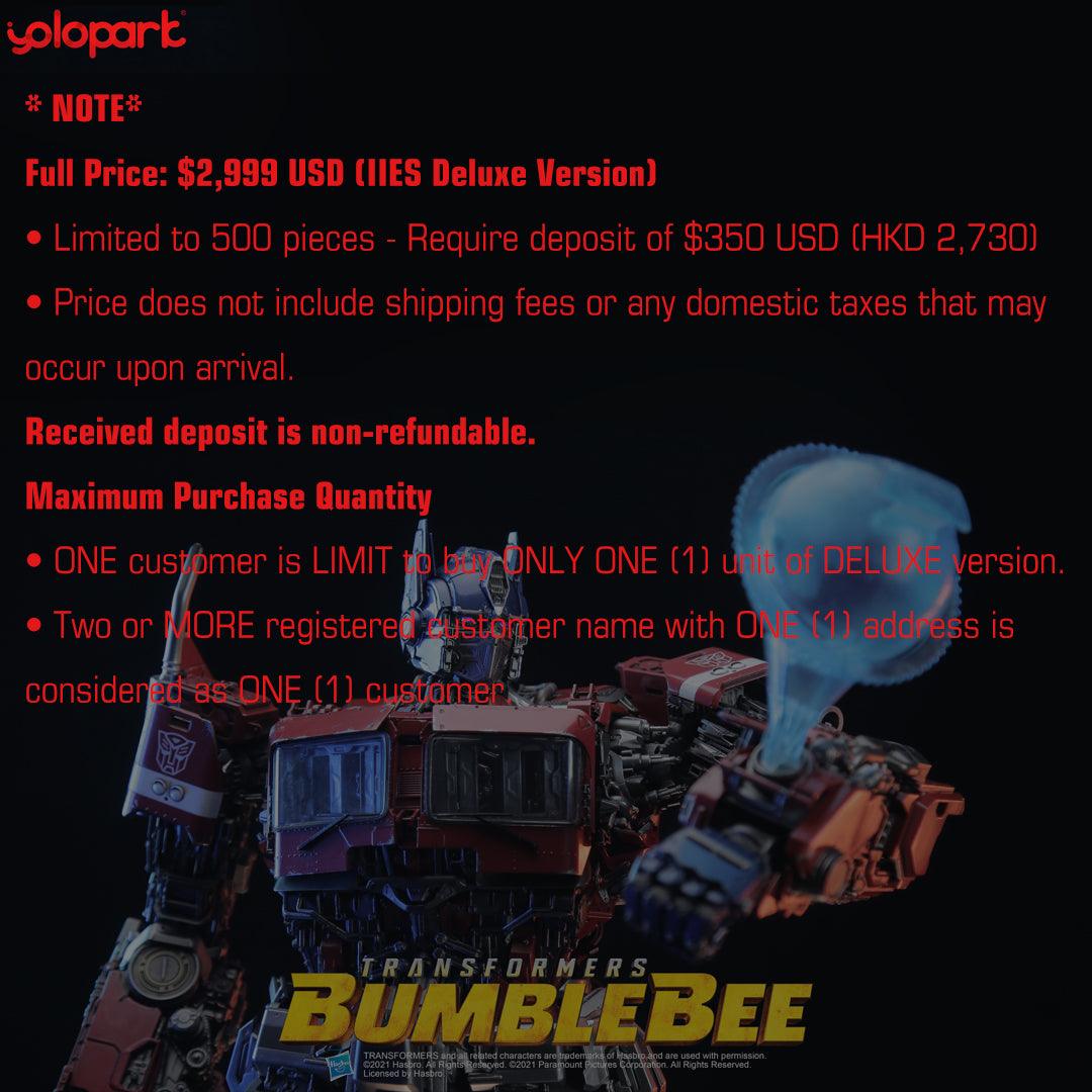 【DEPOSIT PAYMENT】BUMBLEBEE THE MOVIE : IIES 24" Cybertron Optimus Prime - Deluxe Version - Yolopark
