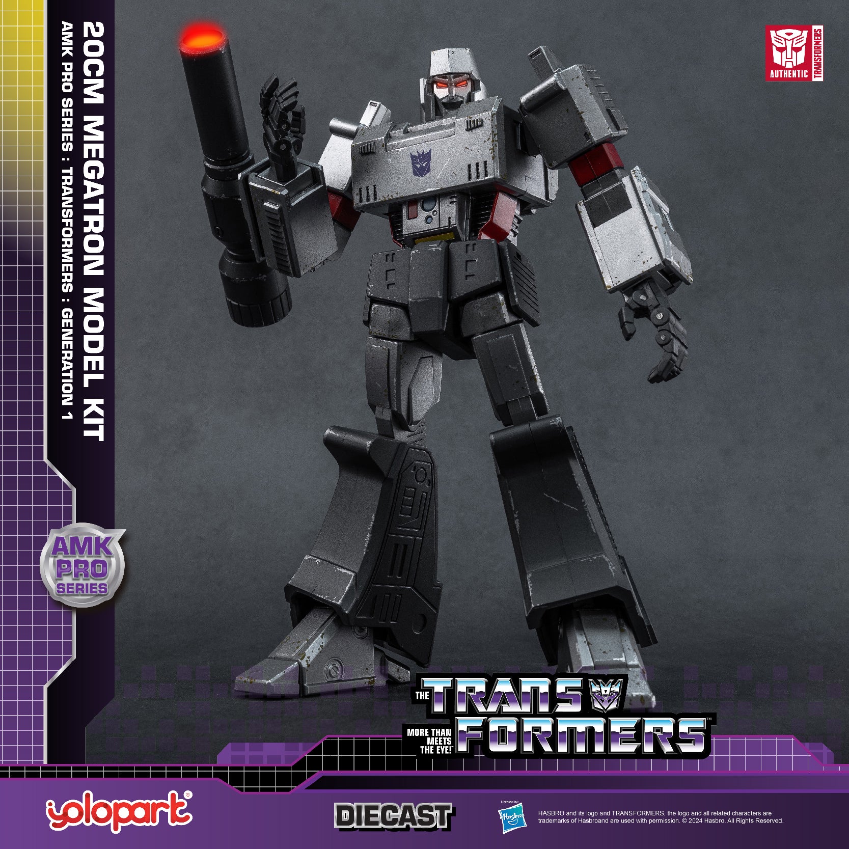 Transformers G1 Megatron Action Figure Diecast, LED, Weapons