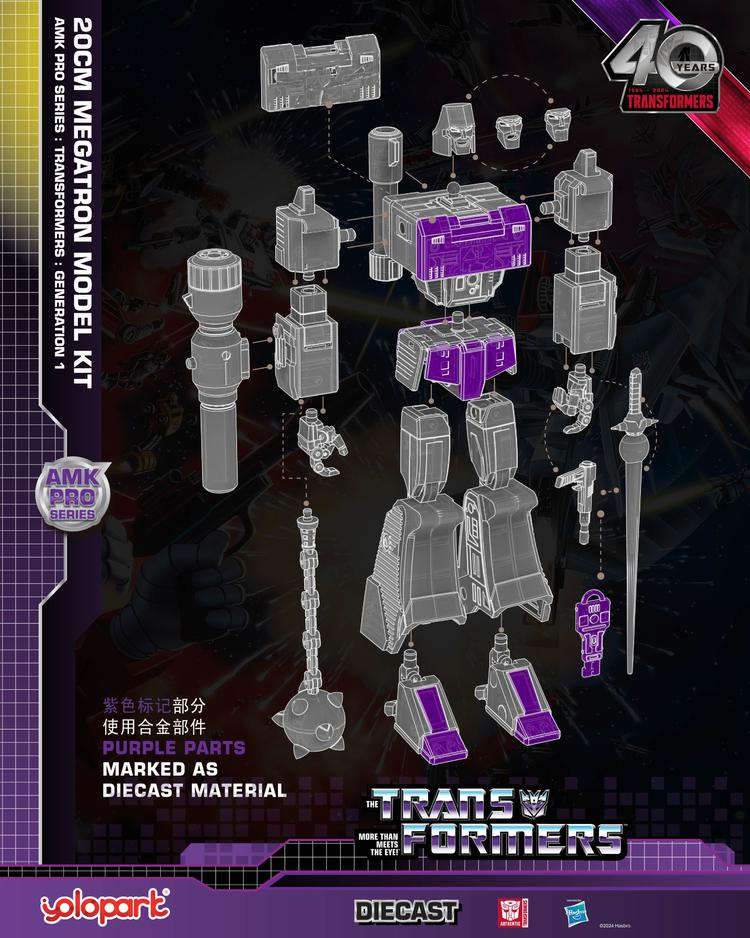 Transformers: Generation 1 - 20cm Megatron Model Kit - AMK PRO Series