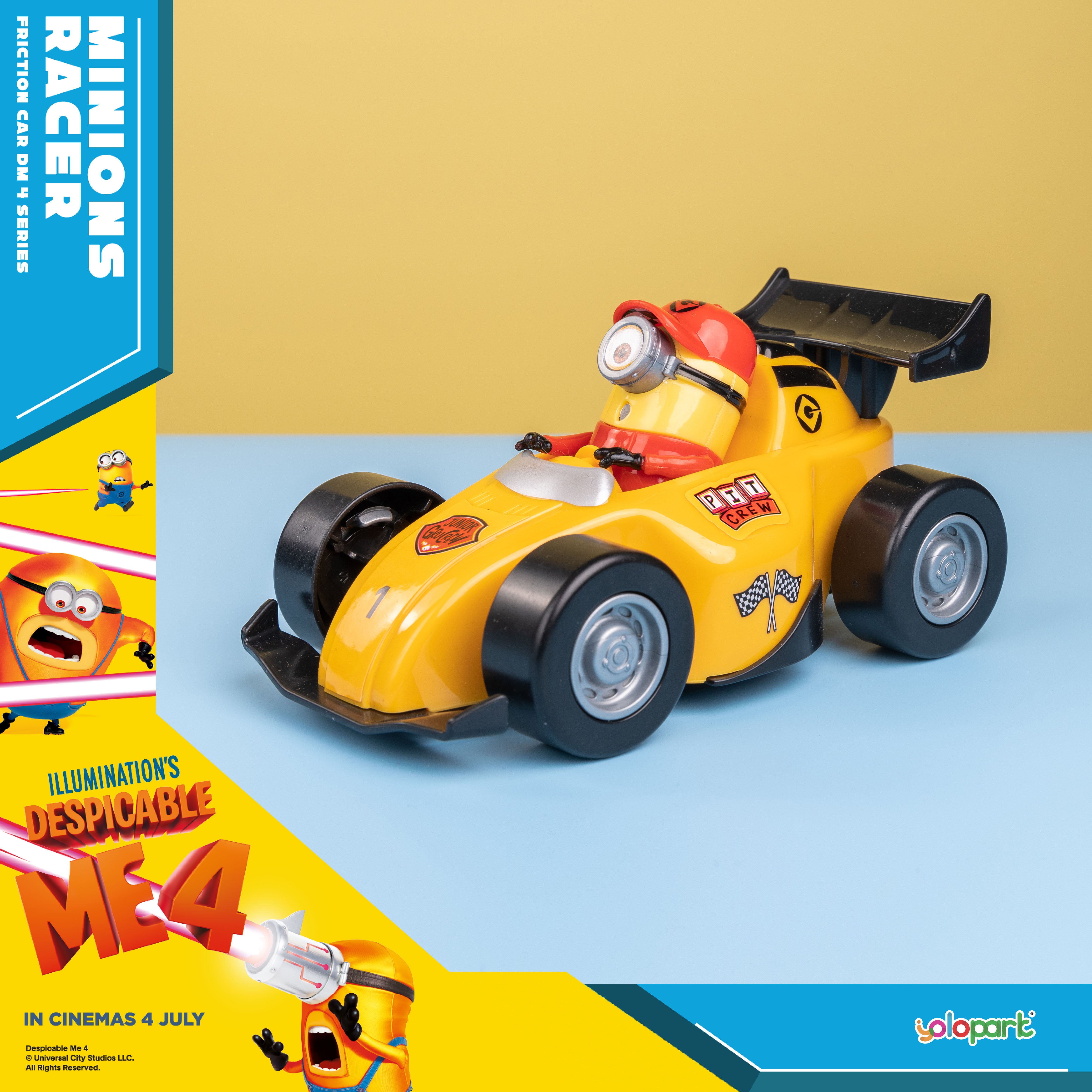 Despicable Me 4 - Minions Racer - Friction Car - Yolopark