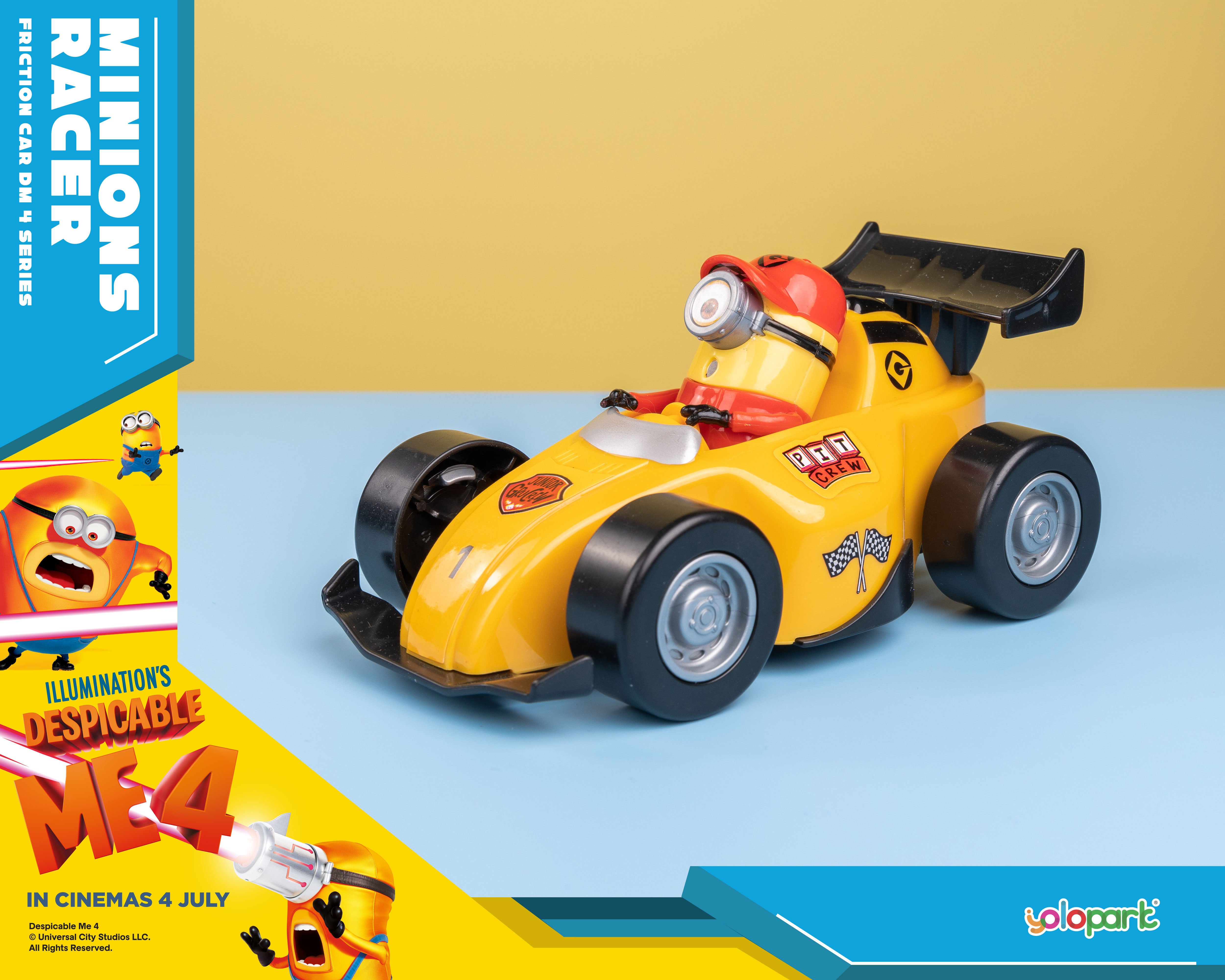 Despicable Me 4 - Minions Racer - Friction Car - Yolopark