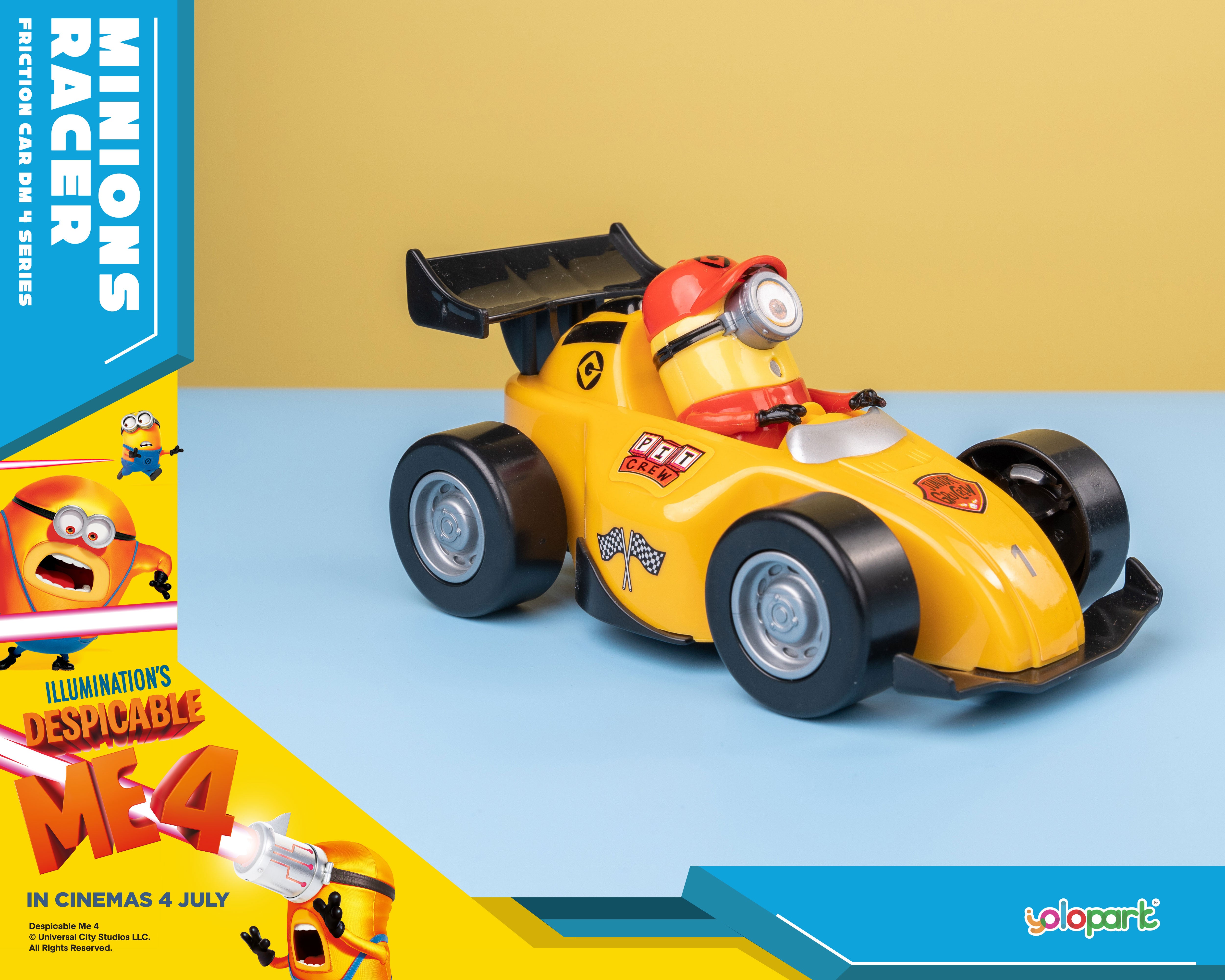 Despicable Me 4 - Minions Racer - Friction Car - Yolopark