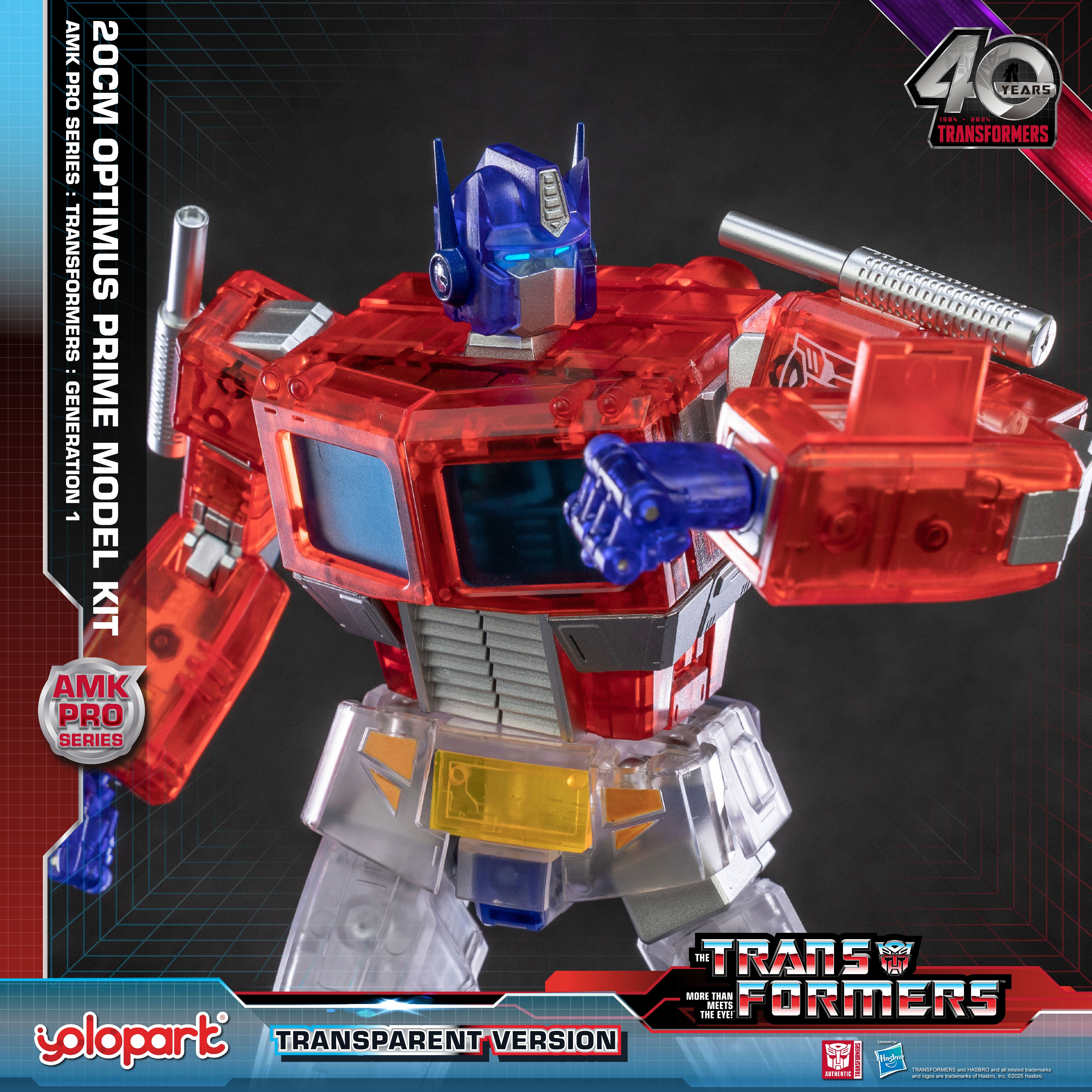 [Limited Edition] Transformers: Generation One - 20cm Optimus Prime Model Kit Transparent Version - AMK PRO Series