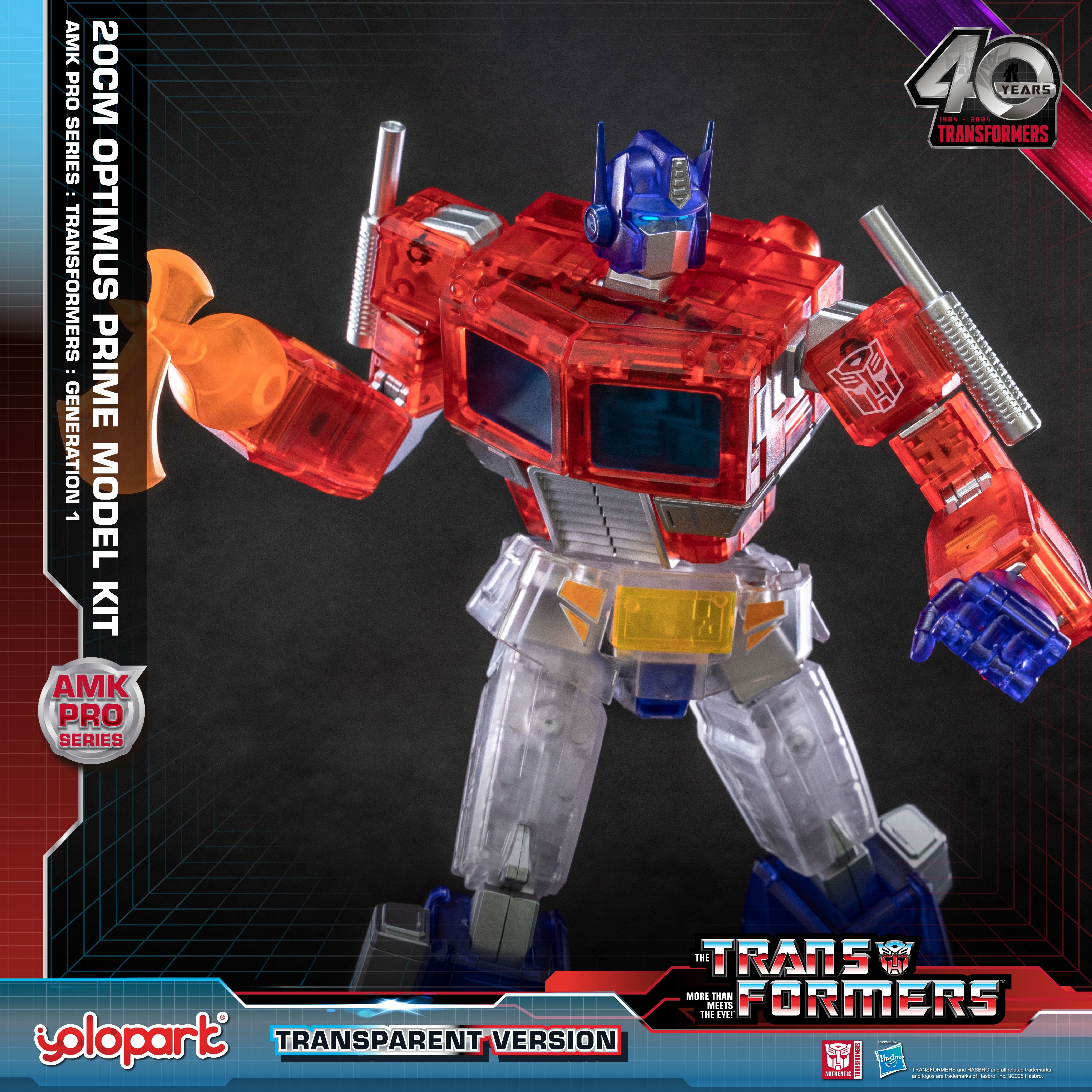 [Limited Edition] Transformers: Generation One - 20cm Optimus Prime Model Kit Transparent Version - AMK PRO Series