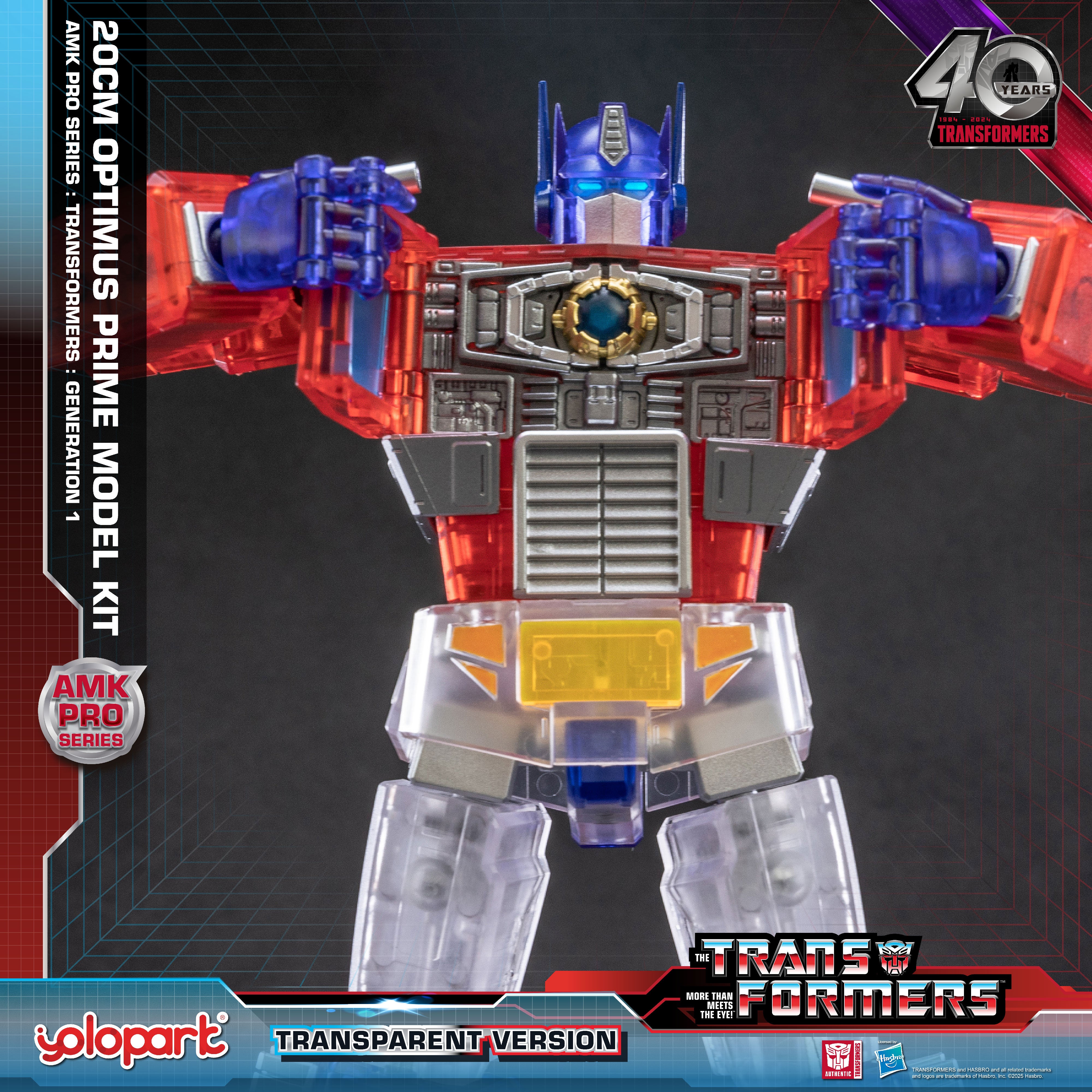 [Limited Edition] Transformers: Generation One - 20cm Optimus Prime Model Kit Transparent Version - AMK PRO Series