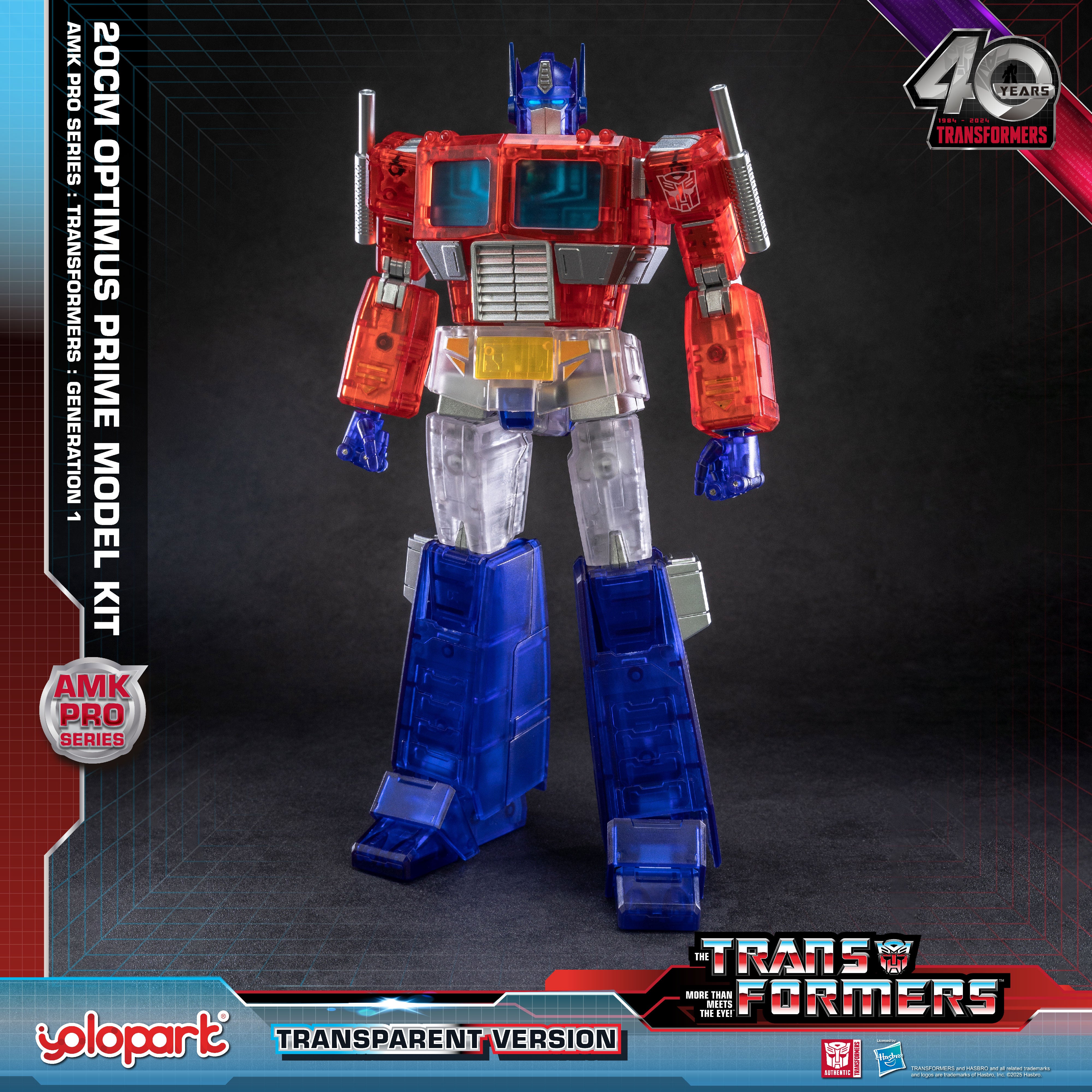 [Limited Edition] Transformers: Generation One - 20cm Optimus Prime Model Kit Transparent Version - AMK PRO Series