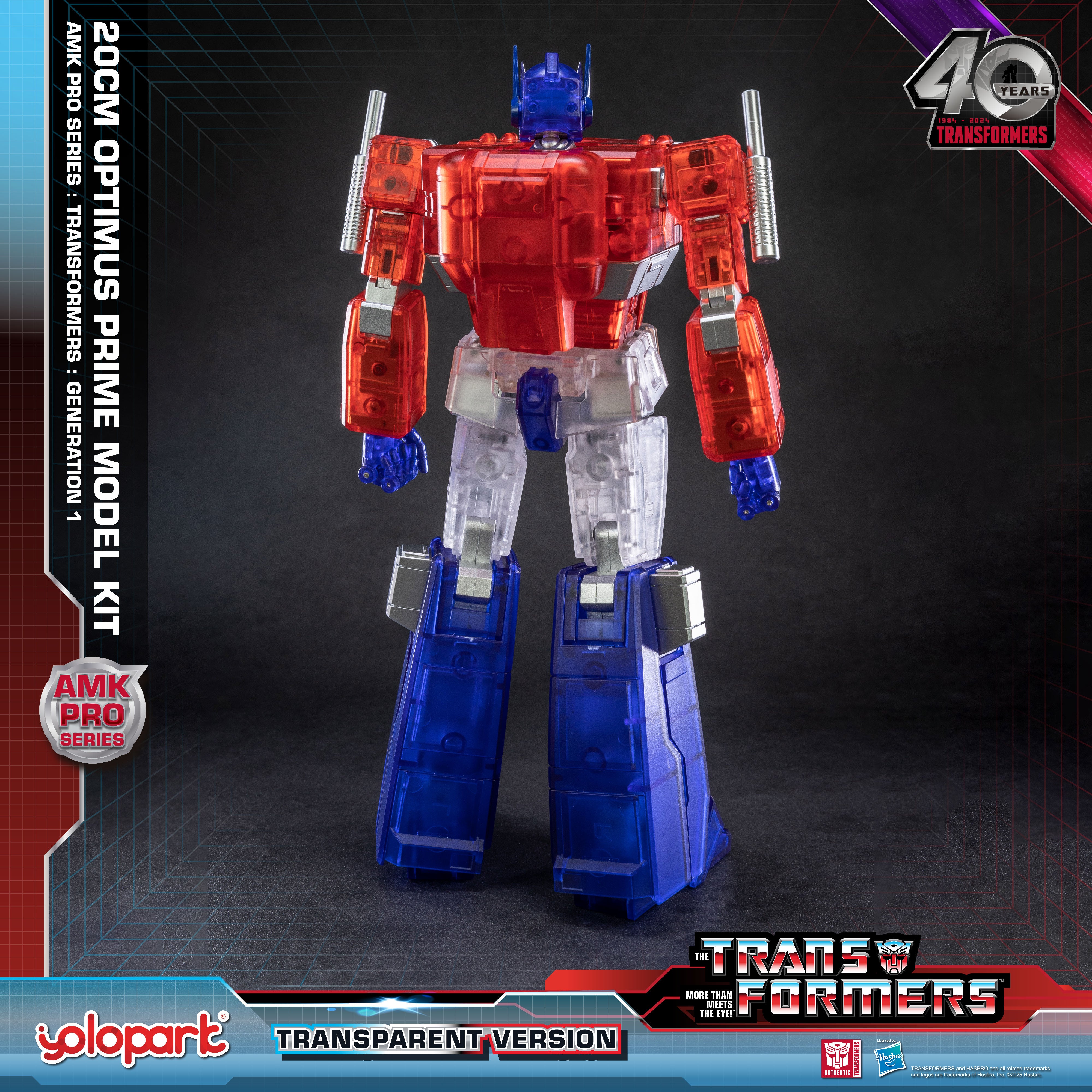 [Limited Edition] Transformers: Generation One - 20cm Optimus Prime Model Kit Transparent Version - AMK PRO Series