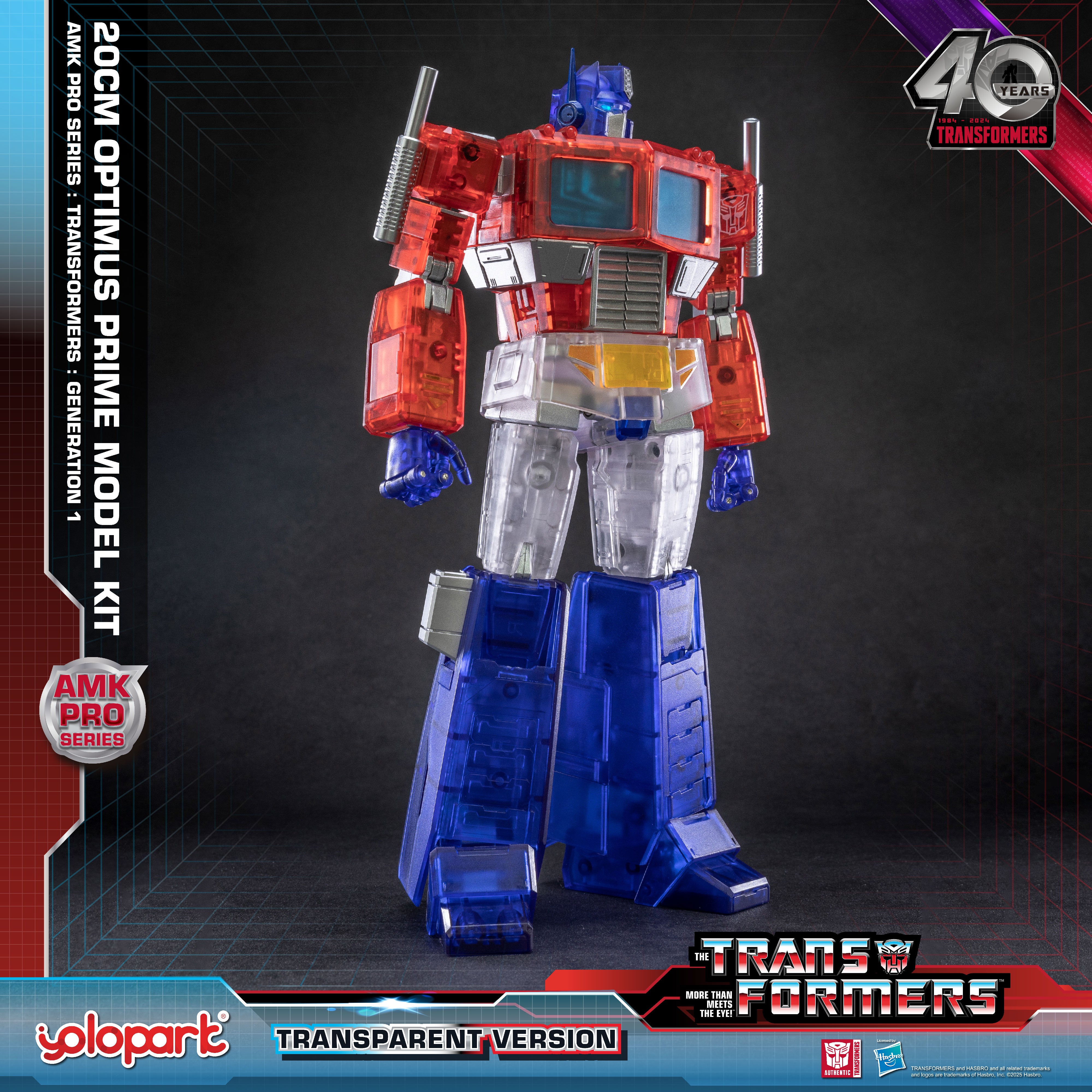 [Limited Edition] Transformers: Generation One - 20cm Optimus Prime Model Kit Transparent Version - AMK PRO Series