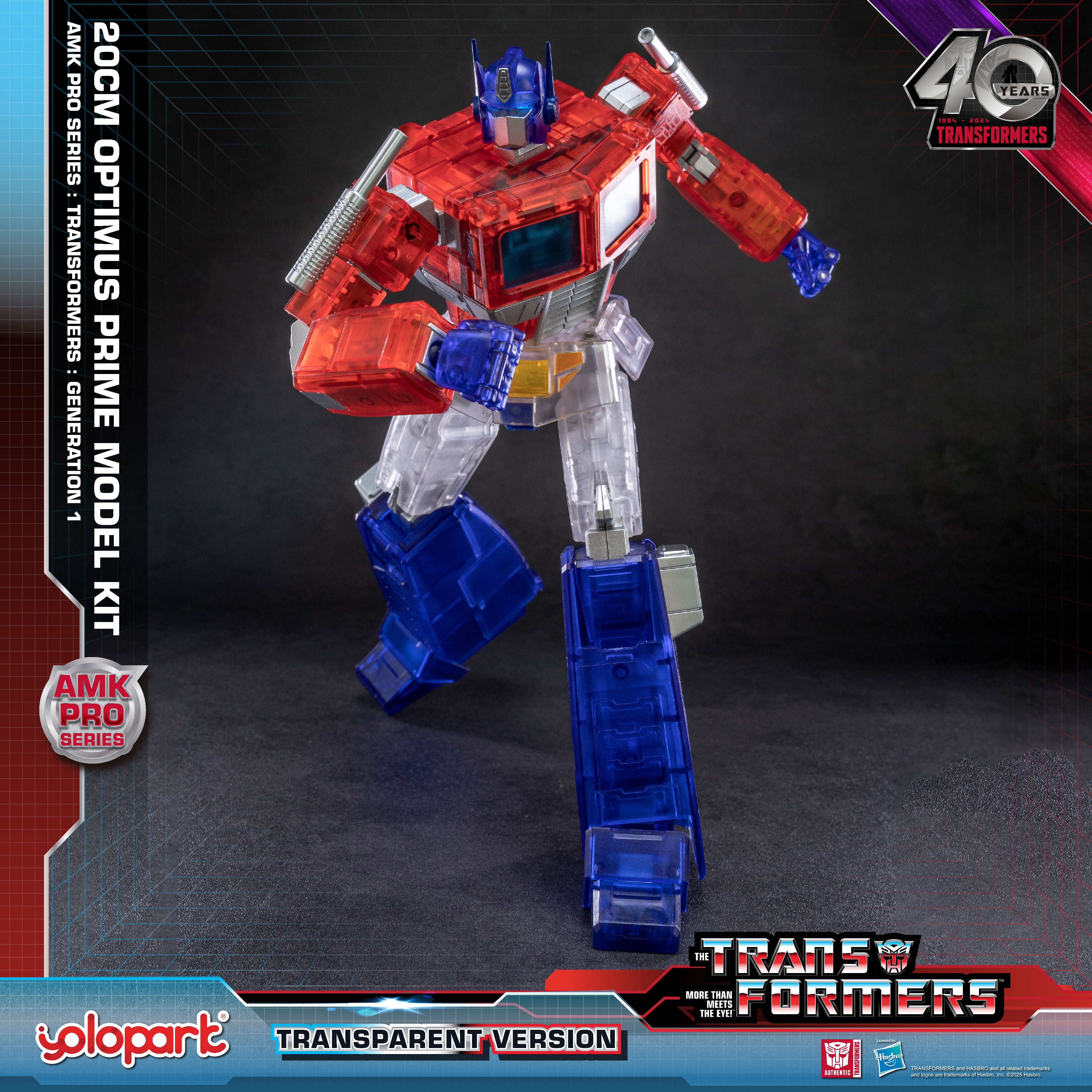 [Limited Edition] Transformers: Generation One - 20cm Optimus Prime Model Kit Transparent Version - AMK PRO Series