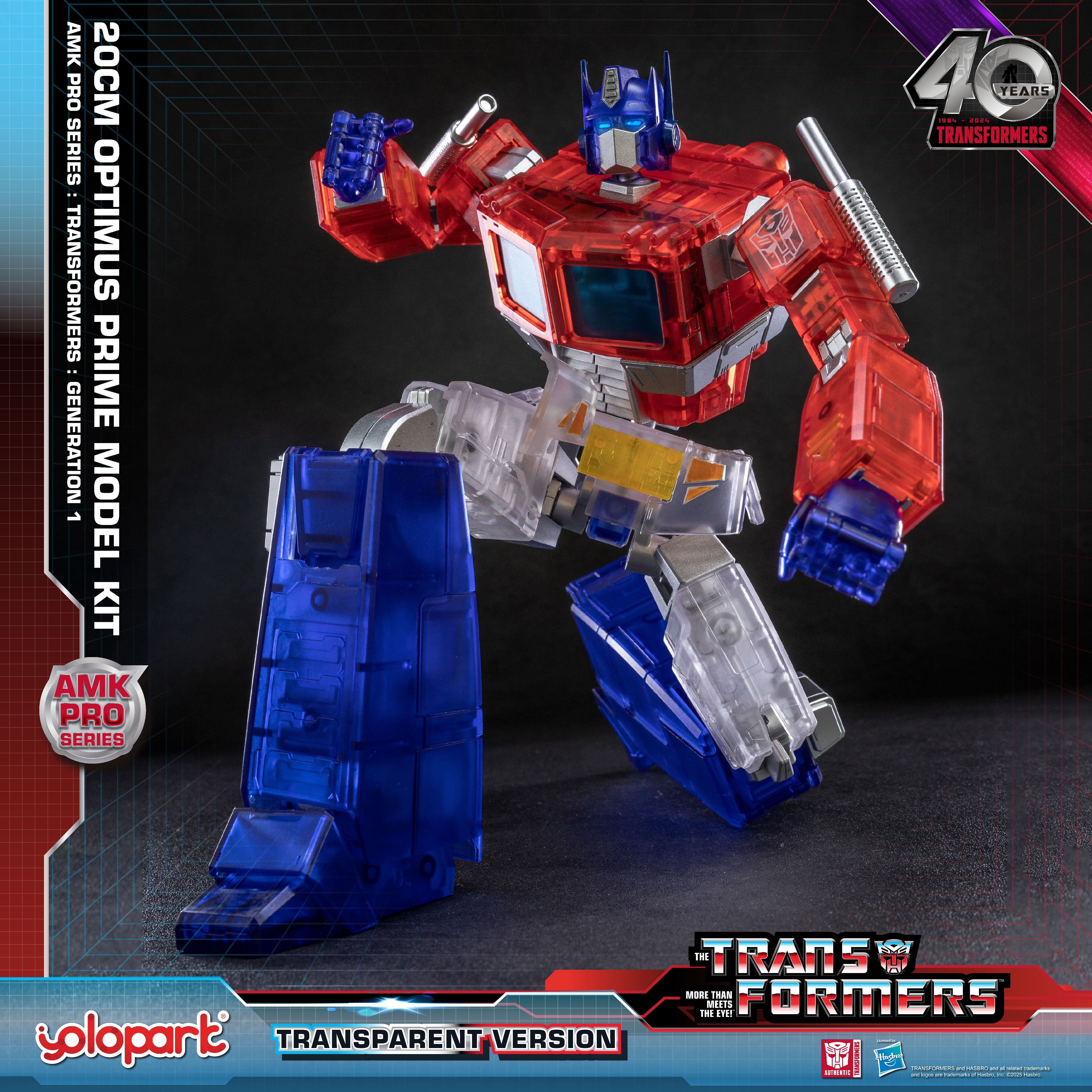 [Limited Edition] Transformers: Generation One - 20cm Optimus Prime Model Kit Transparent Version - AMK PRO Series