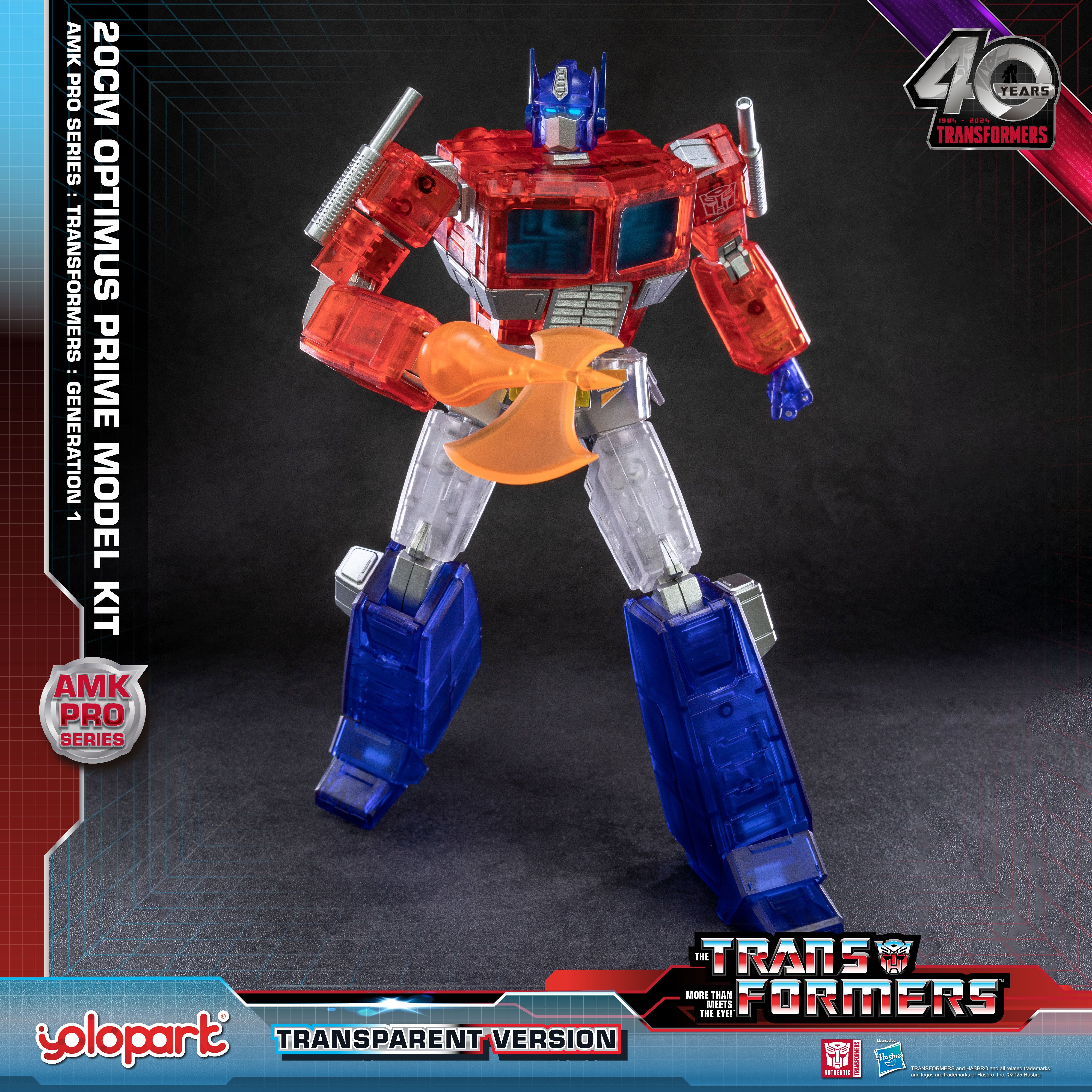 [Limited Edition] Transformers: Generation One - 20cm Optimus Prime Model Kit Transparent Version - AMK PRO Series