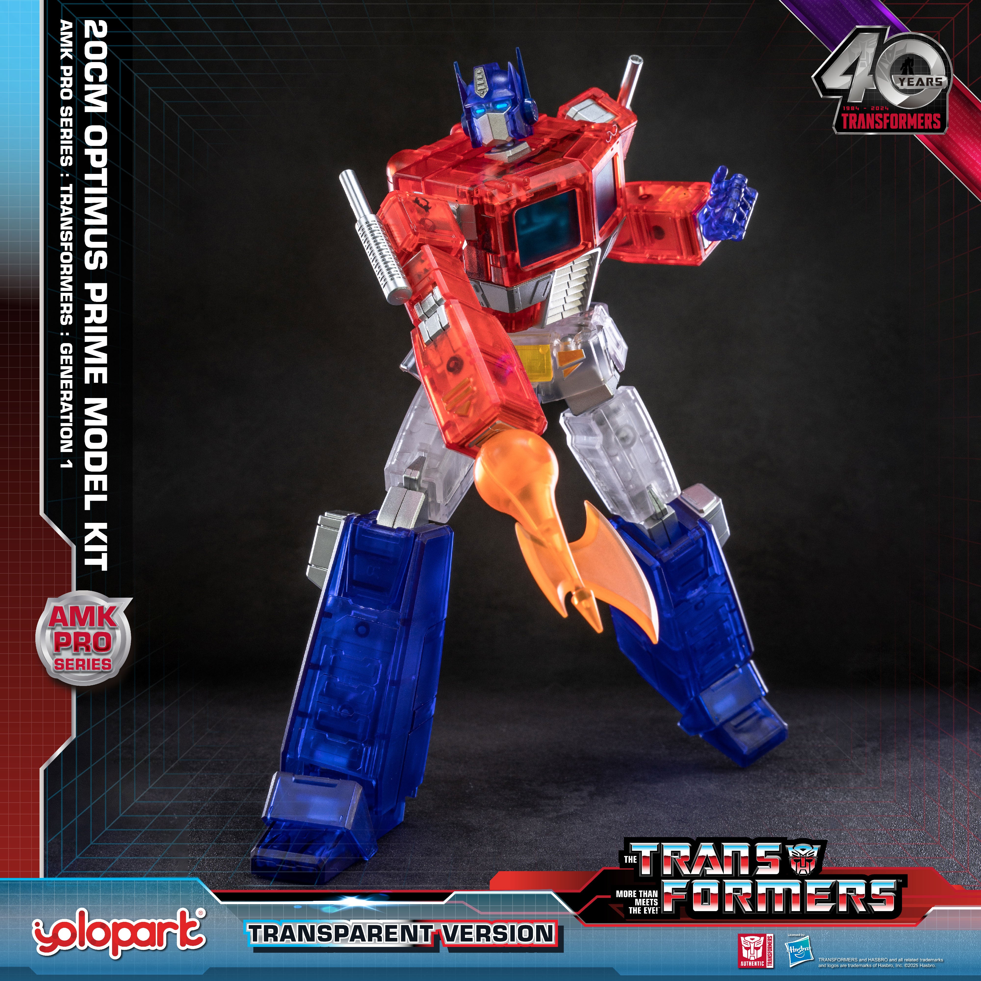 [Limited Edition] Transformers: Generation One - 20cm Optimus Prime Model Kit Transparent Version - AMK PRO Series