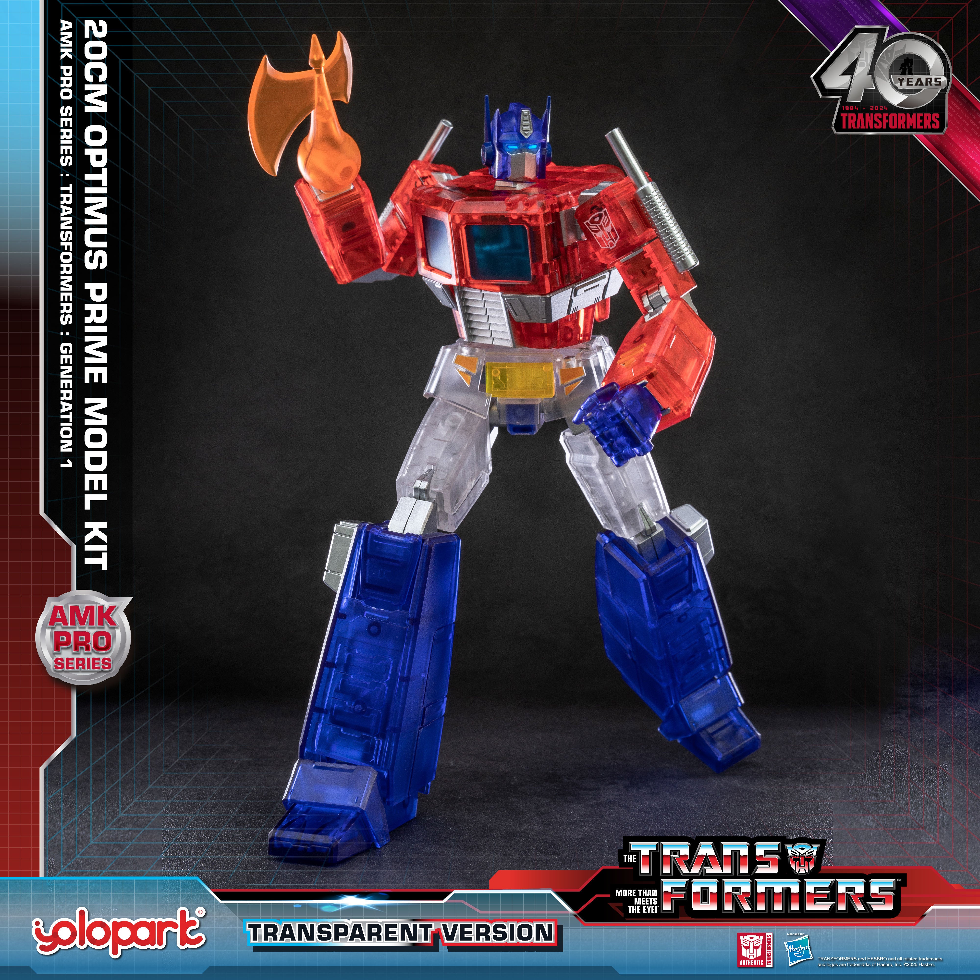 [Limited Edition] Transformers: Generation One - 20cm Optimus Prime Model Kit Transparent Version - AMK PRO Series