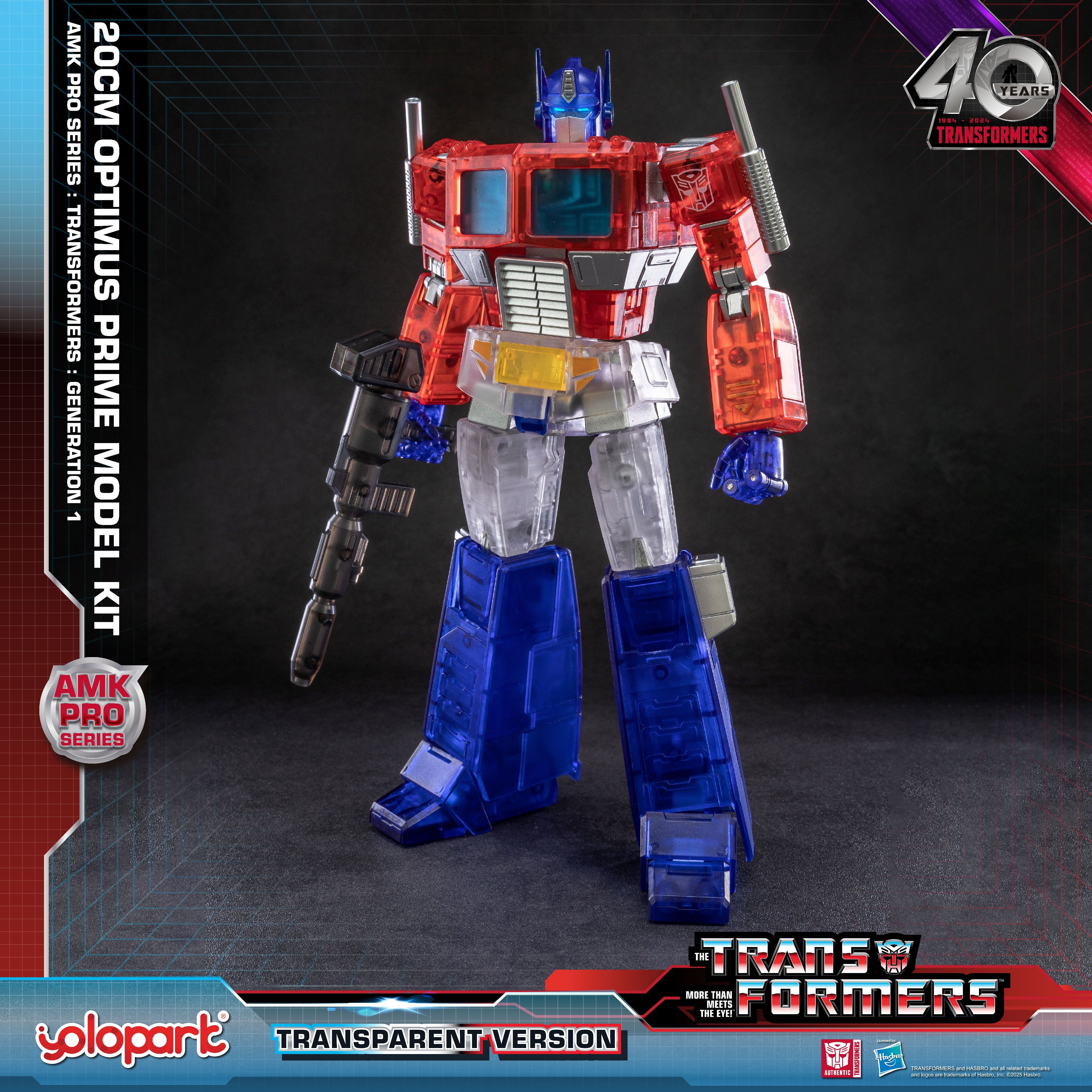 [Limited Edition] Transformers: Generation One - 20cm Optimus Prime Model Kit Transparent Version - AMK PRO Series