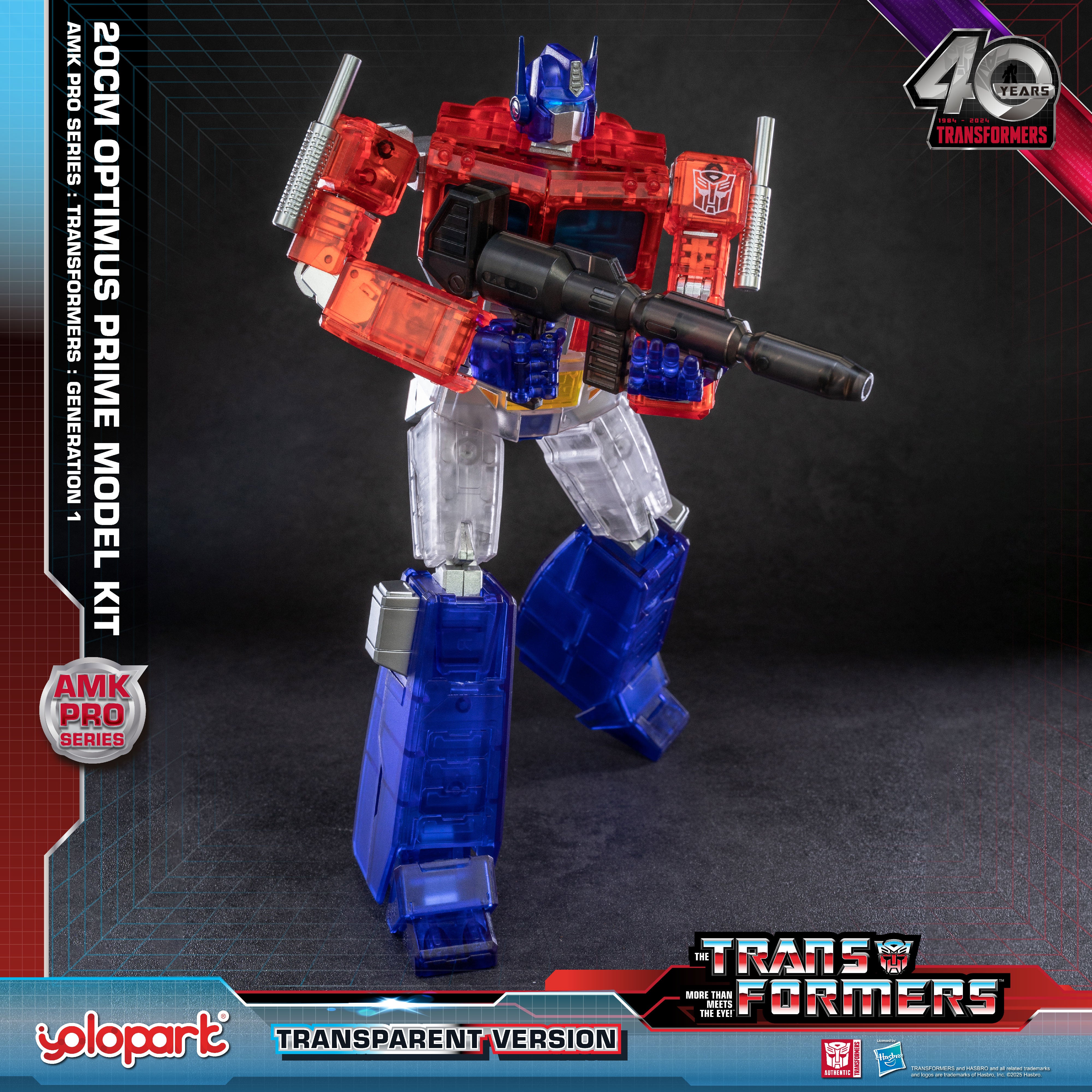 [Limited Edition] Transformers: Generation One - 20cm Optimus Prime Model Kit Transparent Version - AMK PRO Series