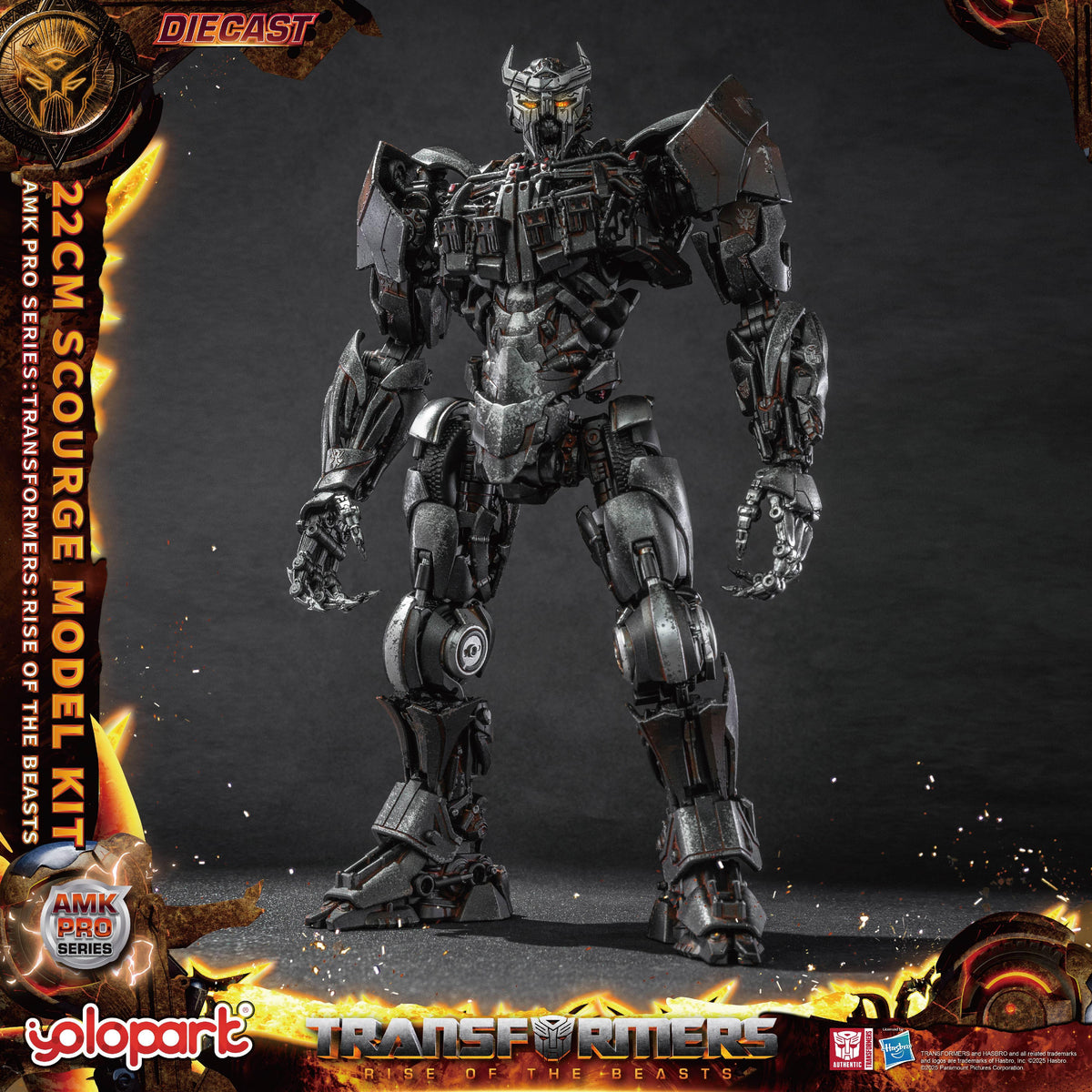 Transformers Rise of the Beasts Scourge Action Figure - Diecast, LED