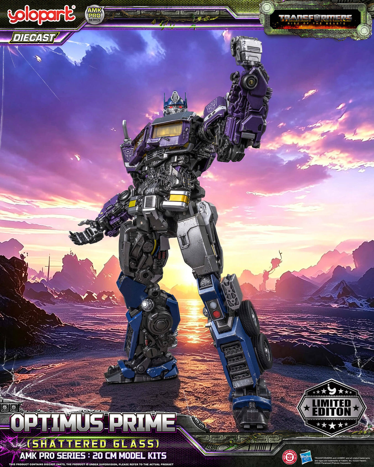 Transformers: Rise of the Beasts - 20cm Optimus Prime (Shattered Glass) Model Kit - AMK PRO Series