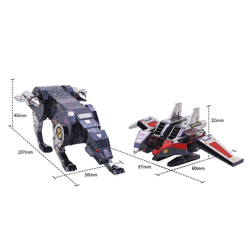 Transformers: Generation 1 - 24cm Soundwave and the Decepticon Mini-Cassettes 3D Metal Puzzle Model Kit