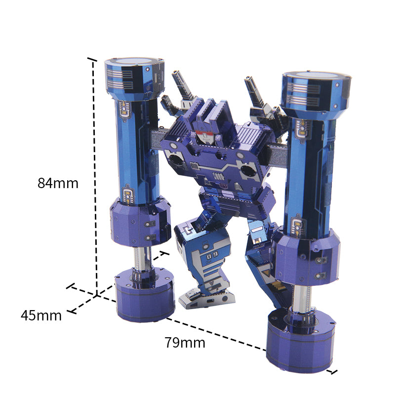 Transformers: Generation 1 - 24cm Soundwave and the Decepticon Mini-Cassettes 3D Metal Puzzle Model Kit