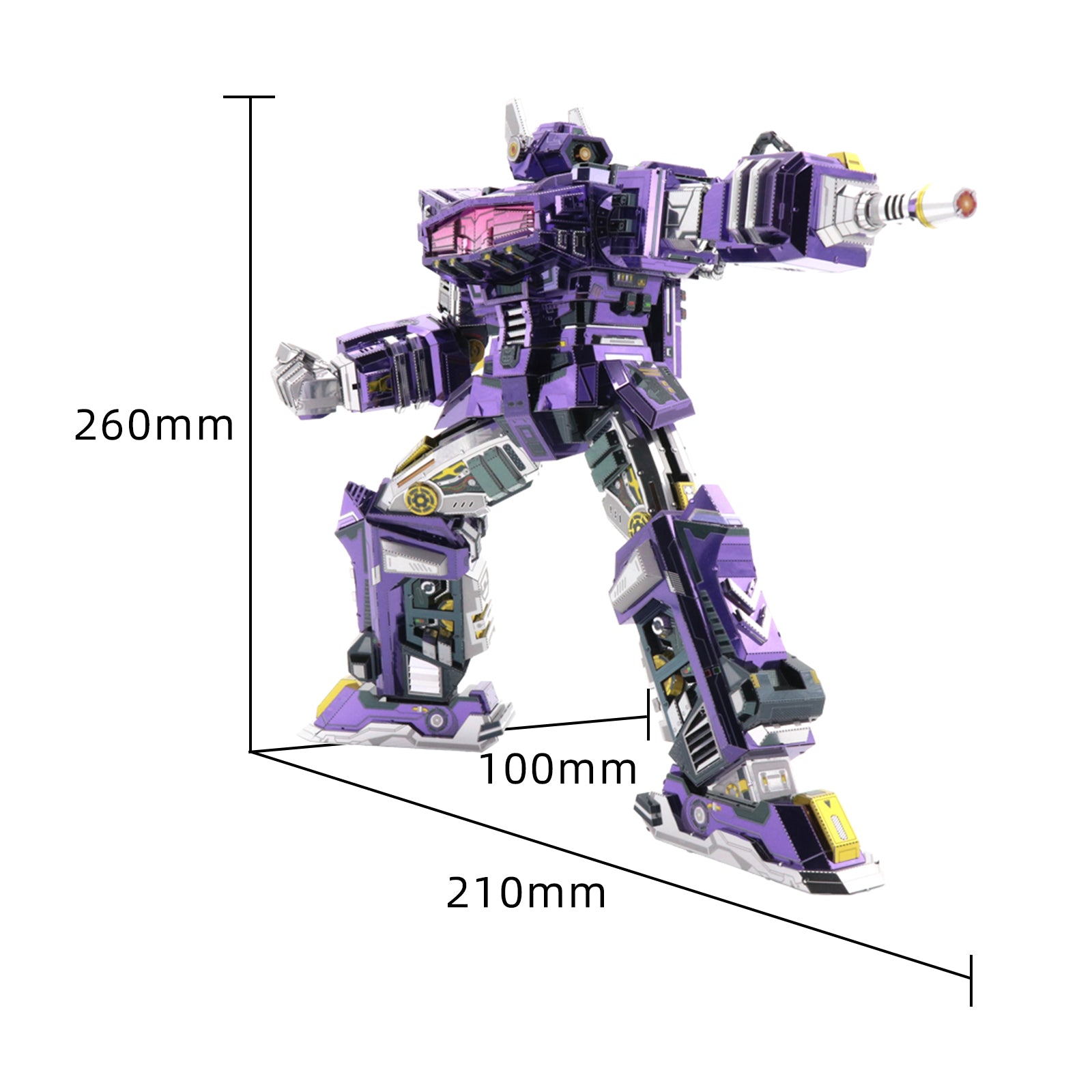 Transformers: Generation 1 - 26cm Shockwave 3D Metal Puzzle Model Kit