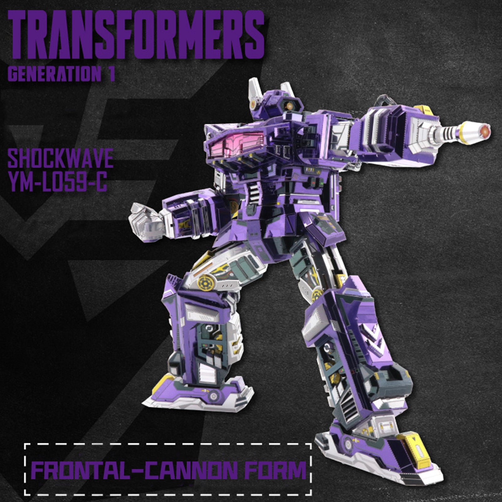 Transformers: Generation 1 - 26cm Shockwave 3D Metal Puzzle Model Kit