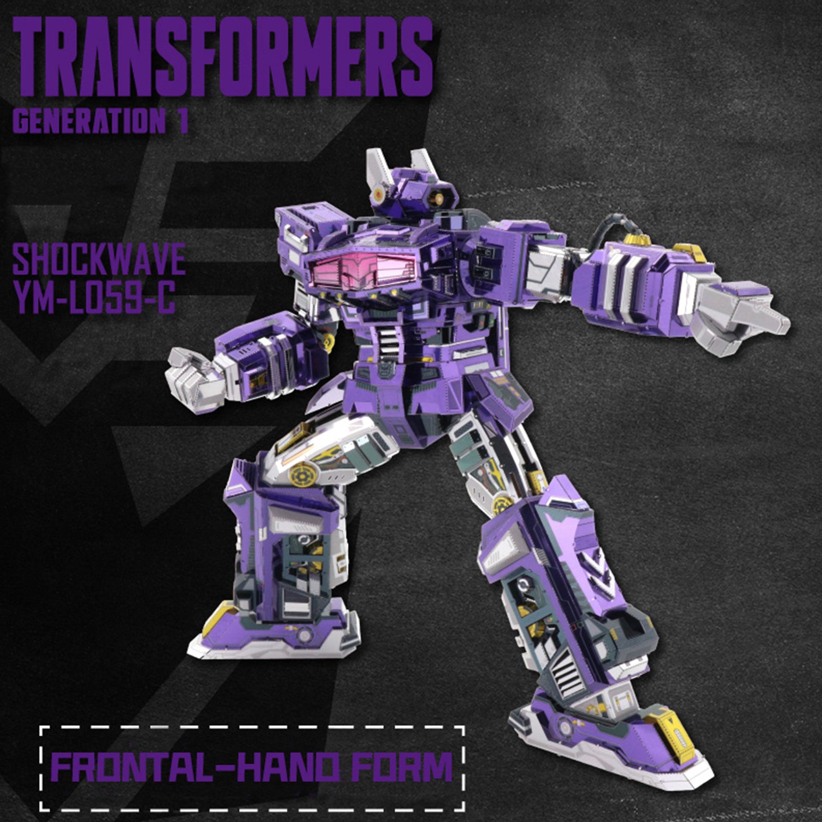 Transformers: Generation 1 - 26cm Shockwave 3D Metal Puzzle Model Kit