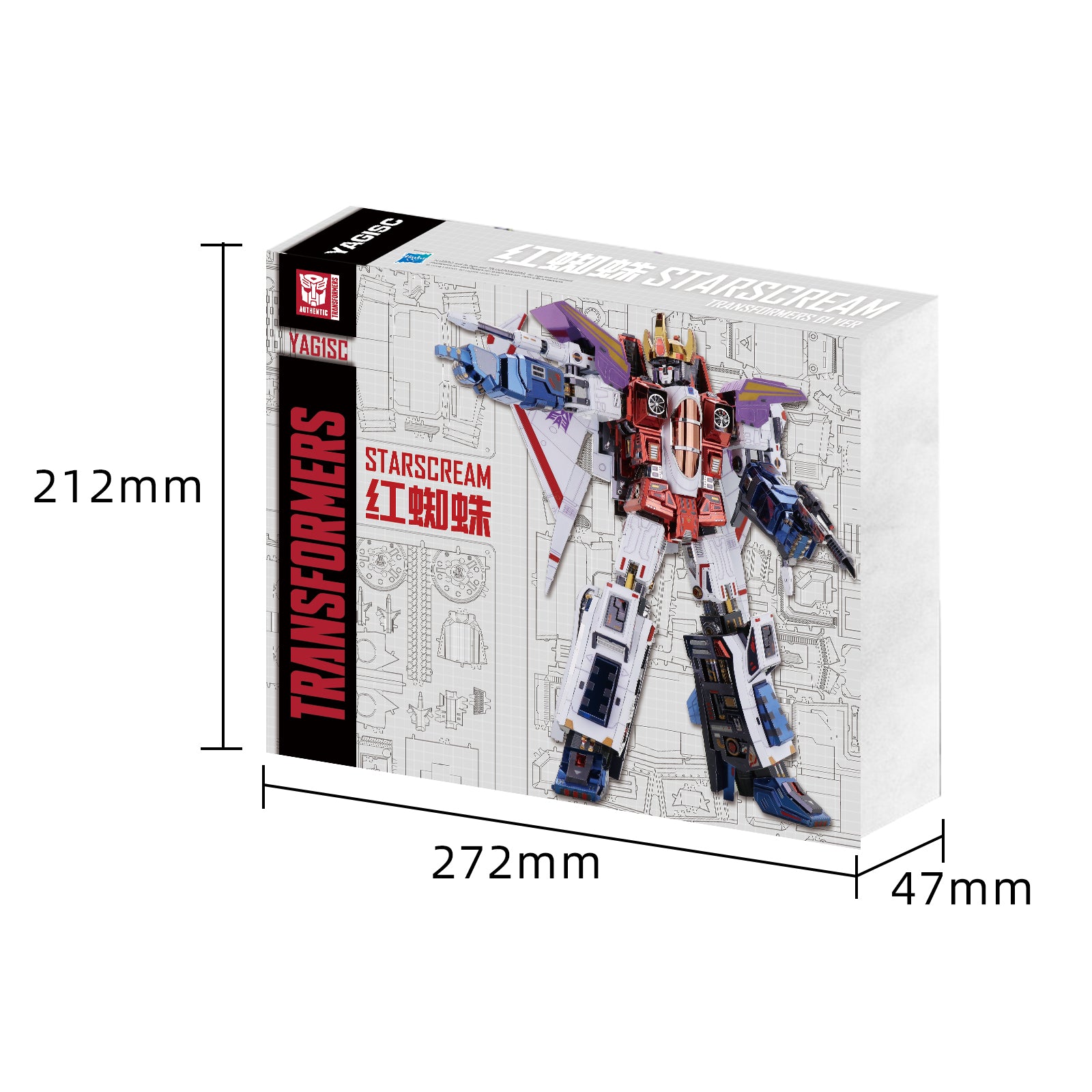 Transformers: Generation 1 - 23.5cm Starscream 3D Metal Puzzle Model Kit