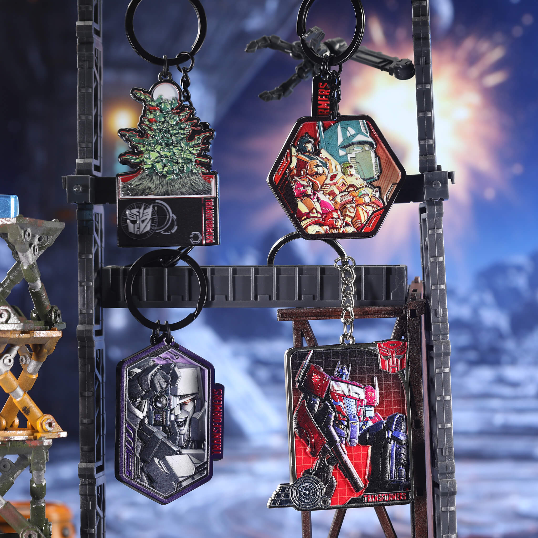 Transformers Metal Keychain - The Wreckers, Optimus Prime & Megatron