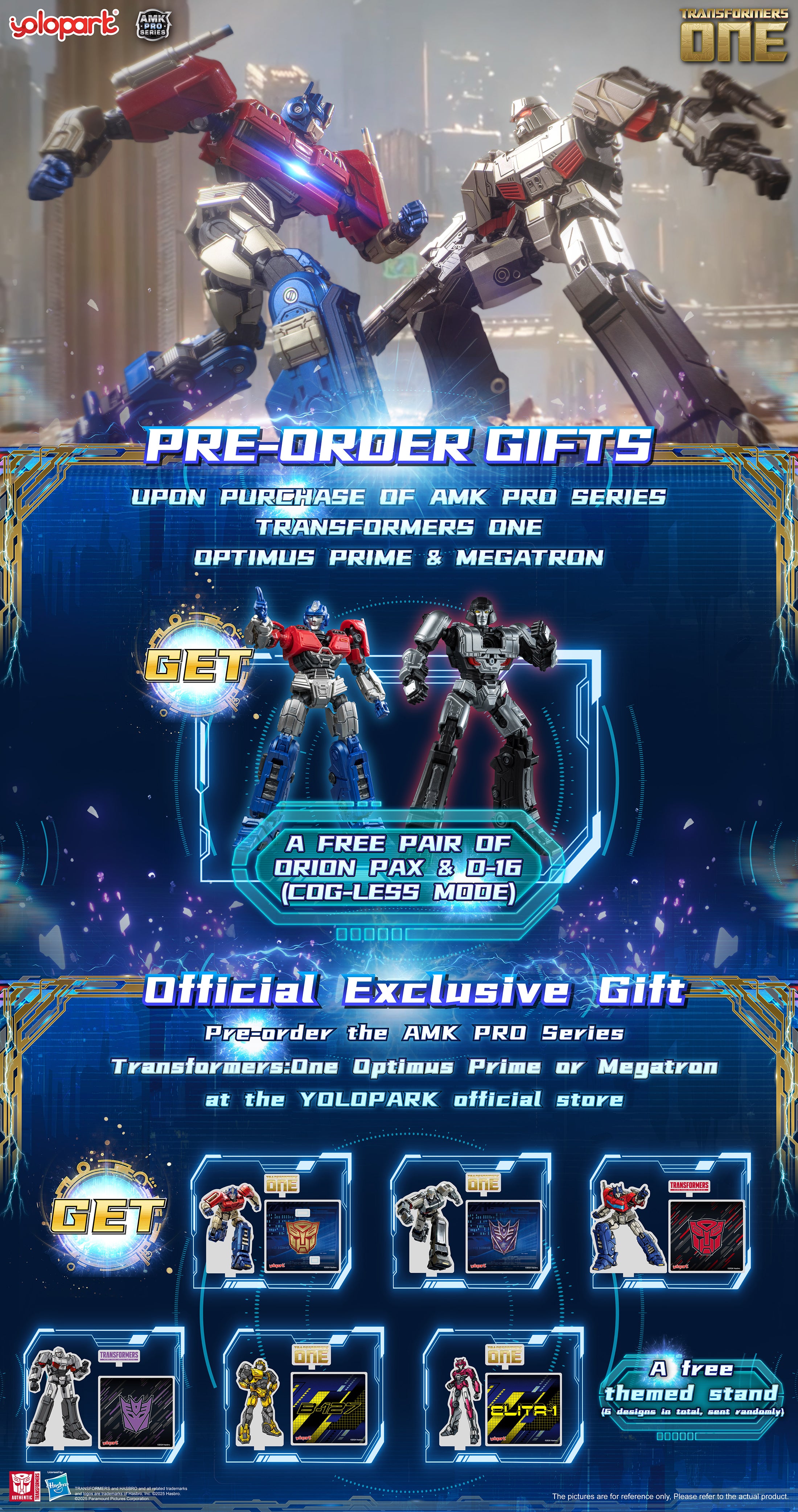 yolopark AMK トランスフォーマーone 4体セット Transformers ONE - Cog-Less Mode 4-Pack Pre-assembled Toy